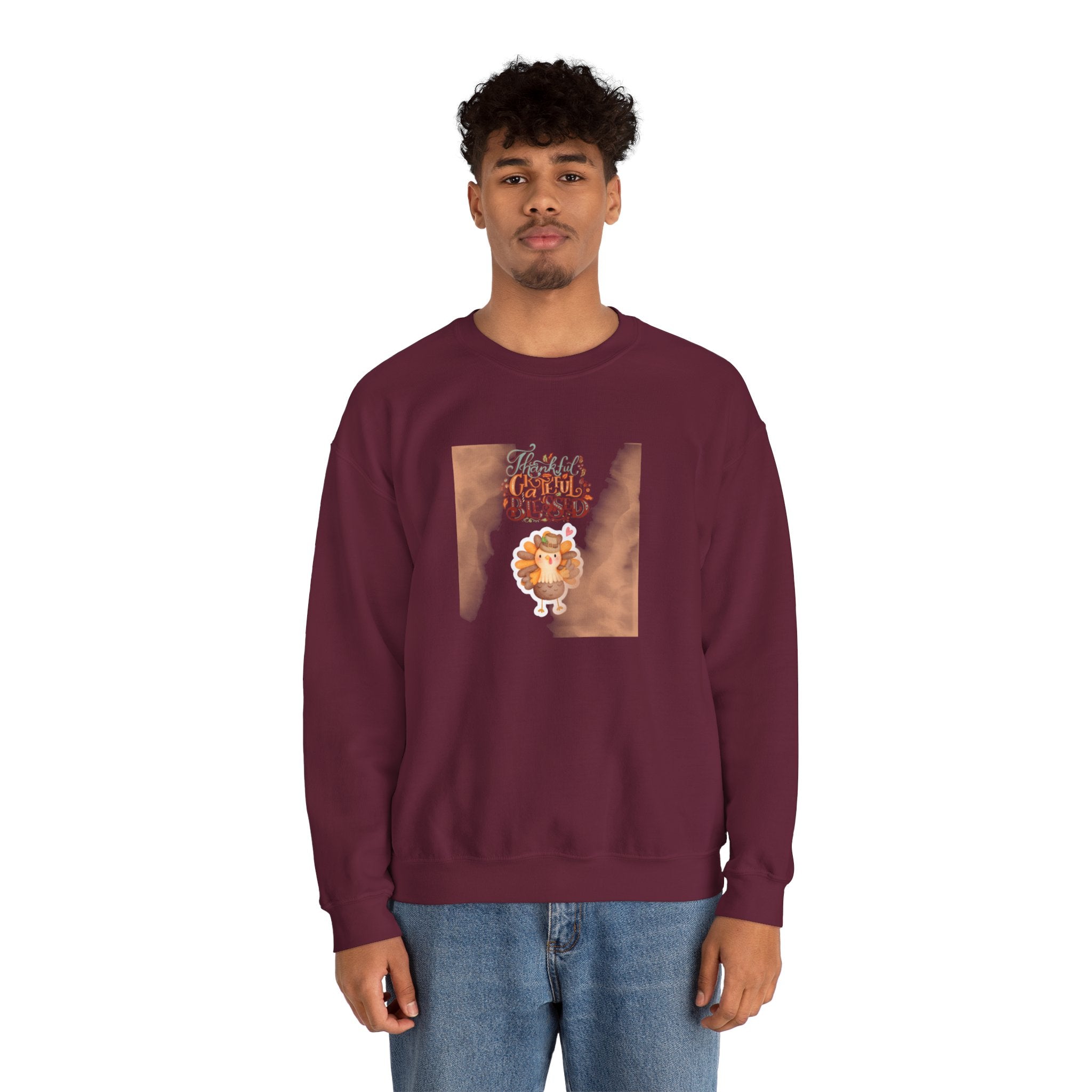 Thankful Grateful Blessed Unisex Heavy Blend™ Crewneck Sweatshirt