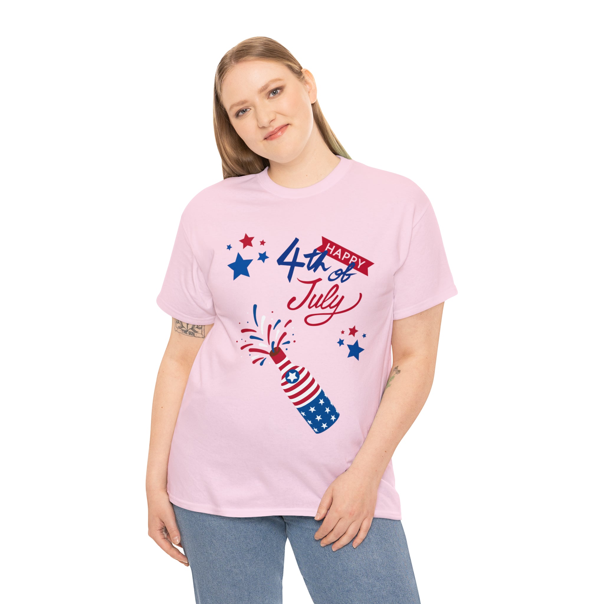 Happy 4th Of July Celebration Unisex Heavy Cotton Tee