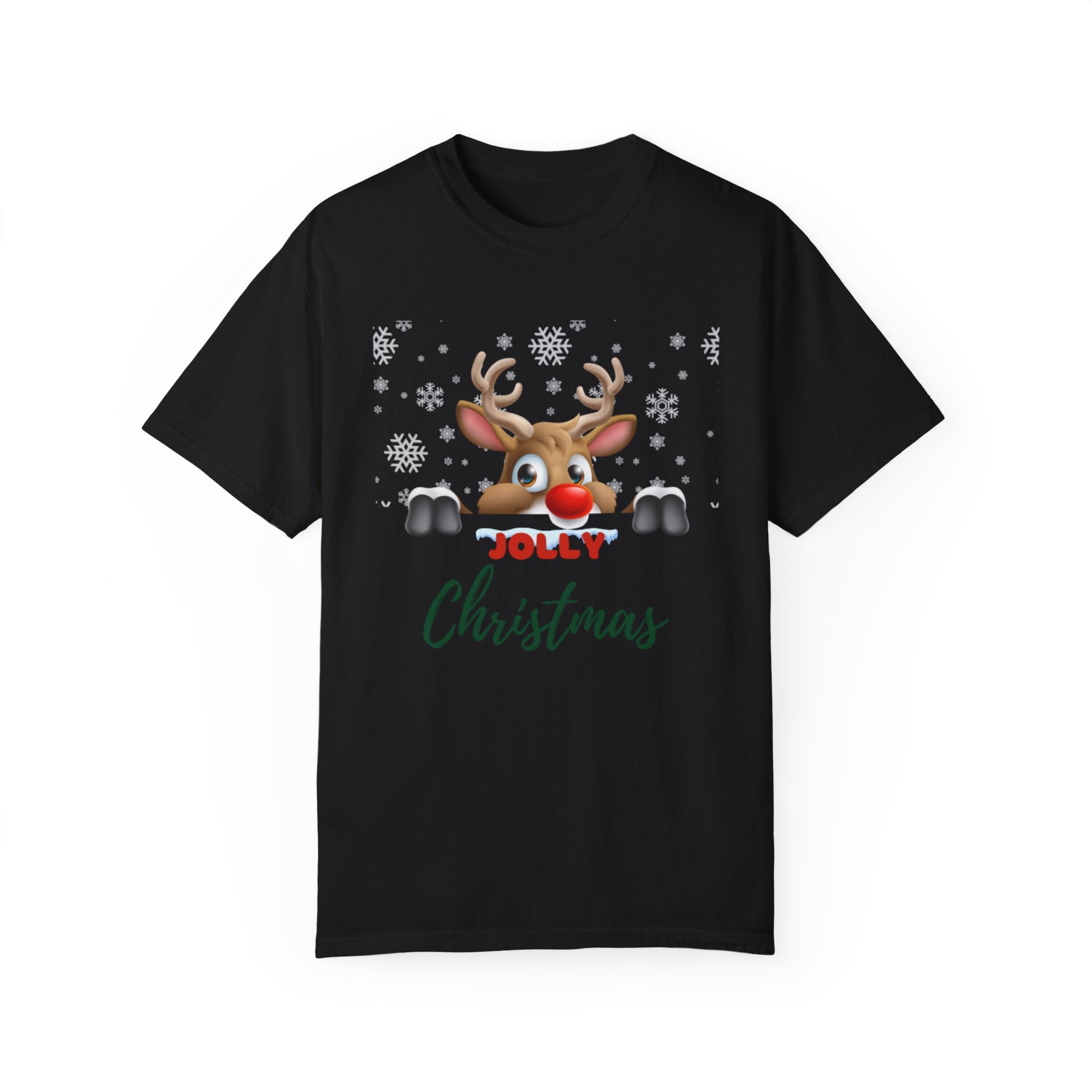 Jolly Christmas Unisex Garment-Dyed T-shirt