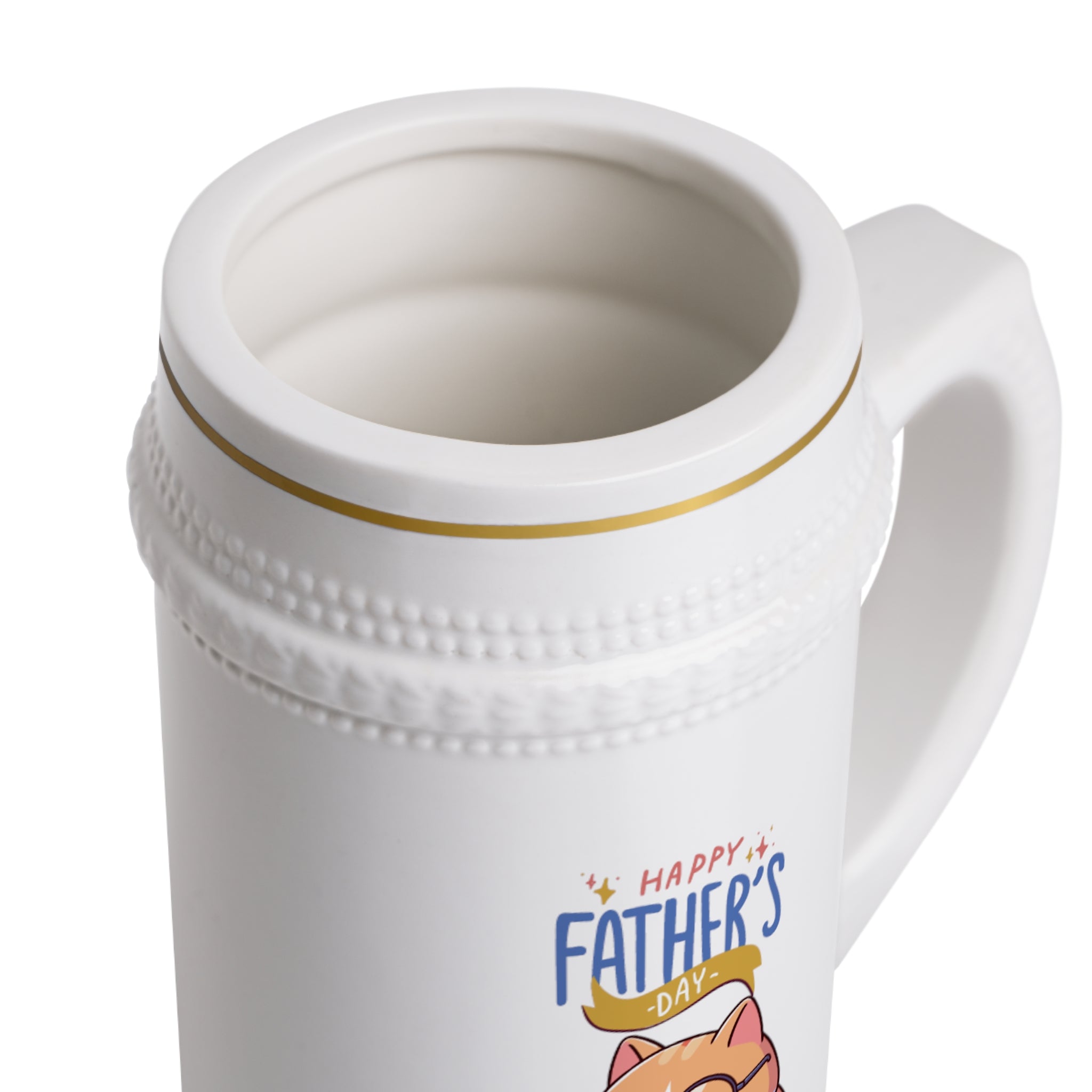 Happy Father's Day Big Cat Beer Stein Mug