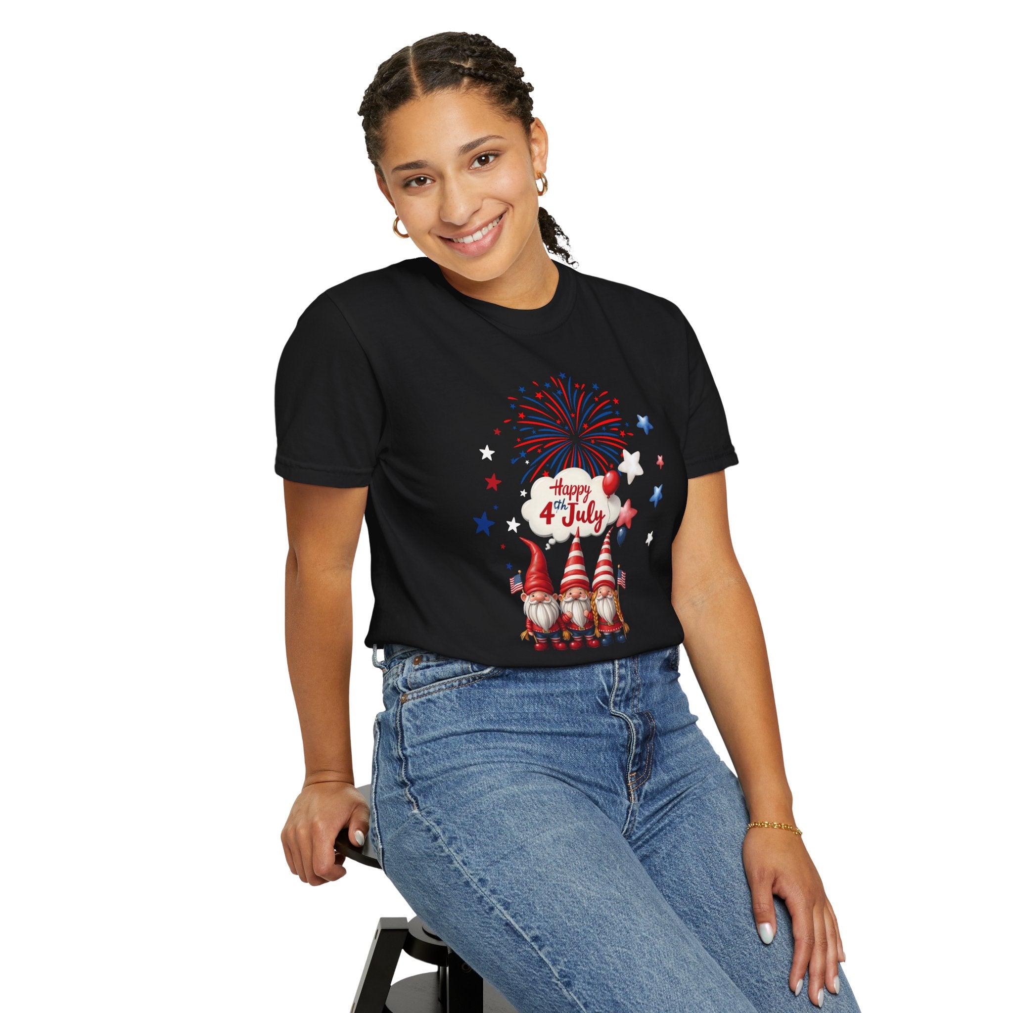 Gnome 4th of July T-shirt for 4th of July, Unisex Summer Tee