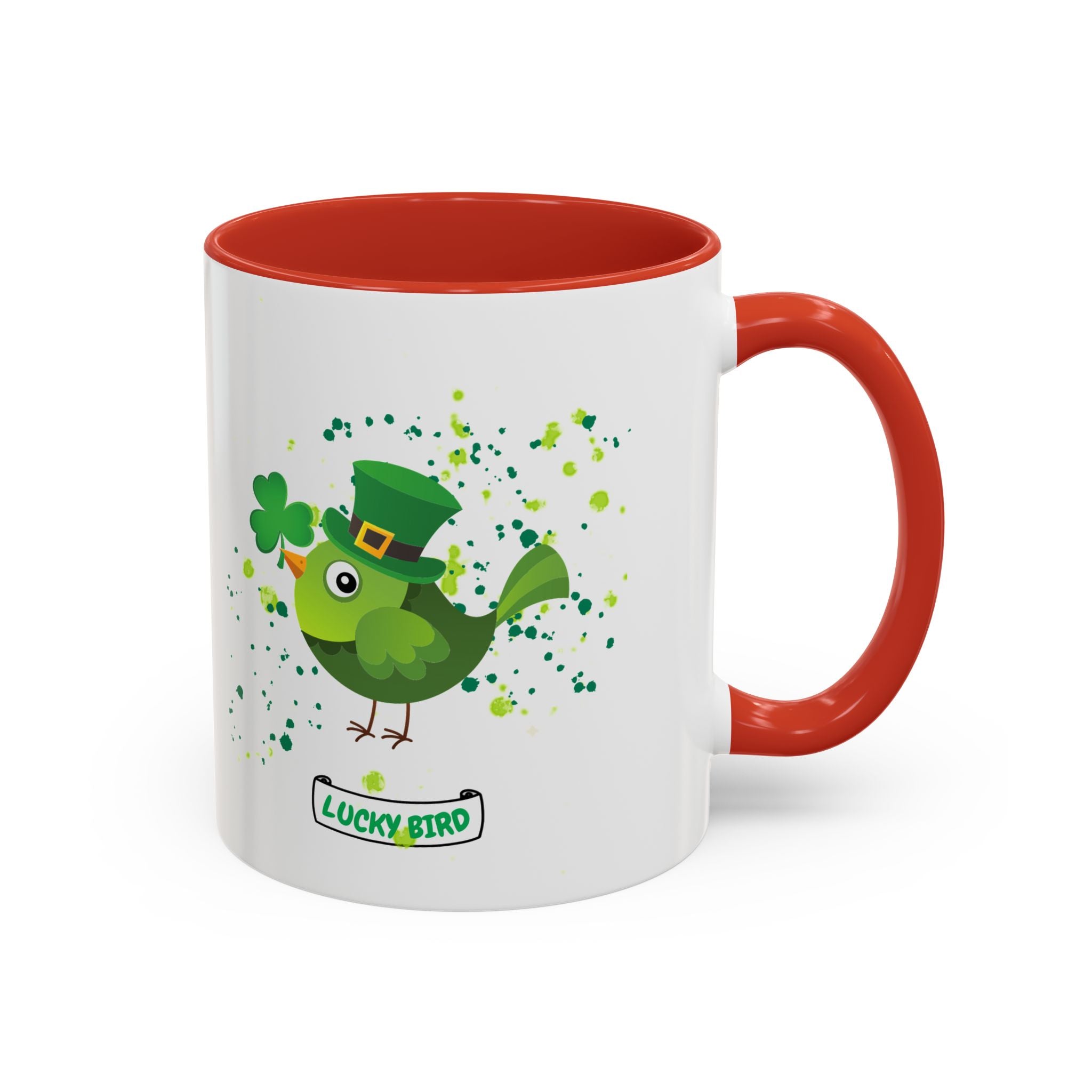 Lucky Bird St. Patrick's Day Coffee Mug - Green Accent 11/15oz