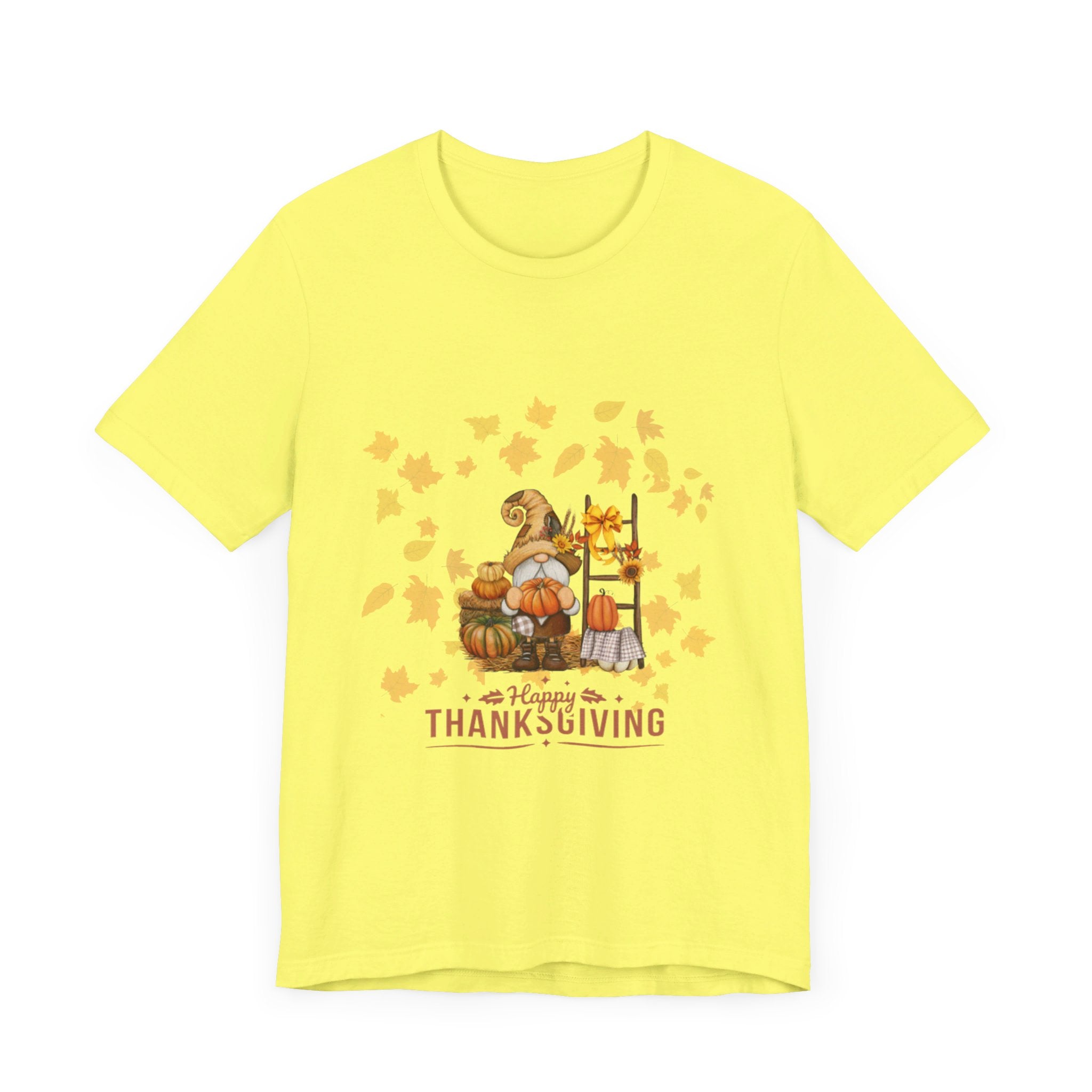 Gnome Happy Thanksgiving Unisex Jersey Short Sleeve Tee