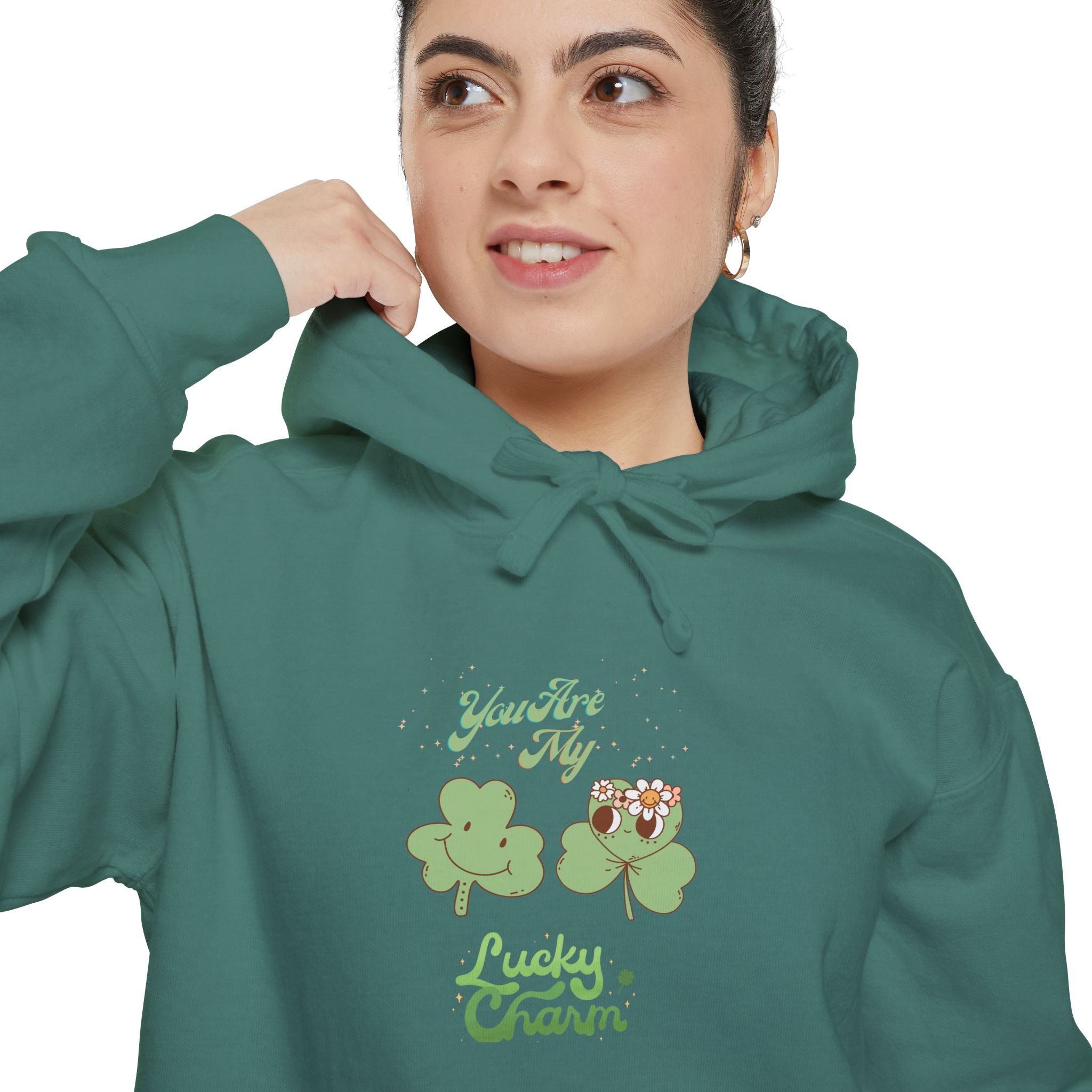You're My Lucky Charm Unisex Garment-Dyed Hoodie for St. Patrick's Day