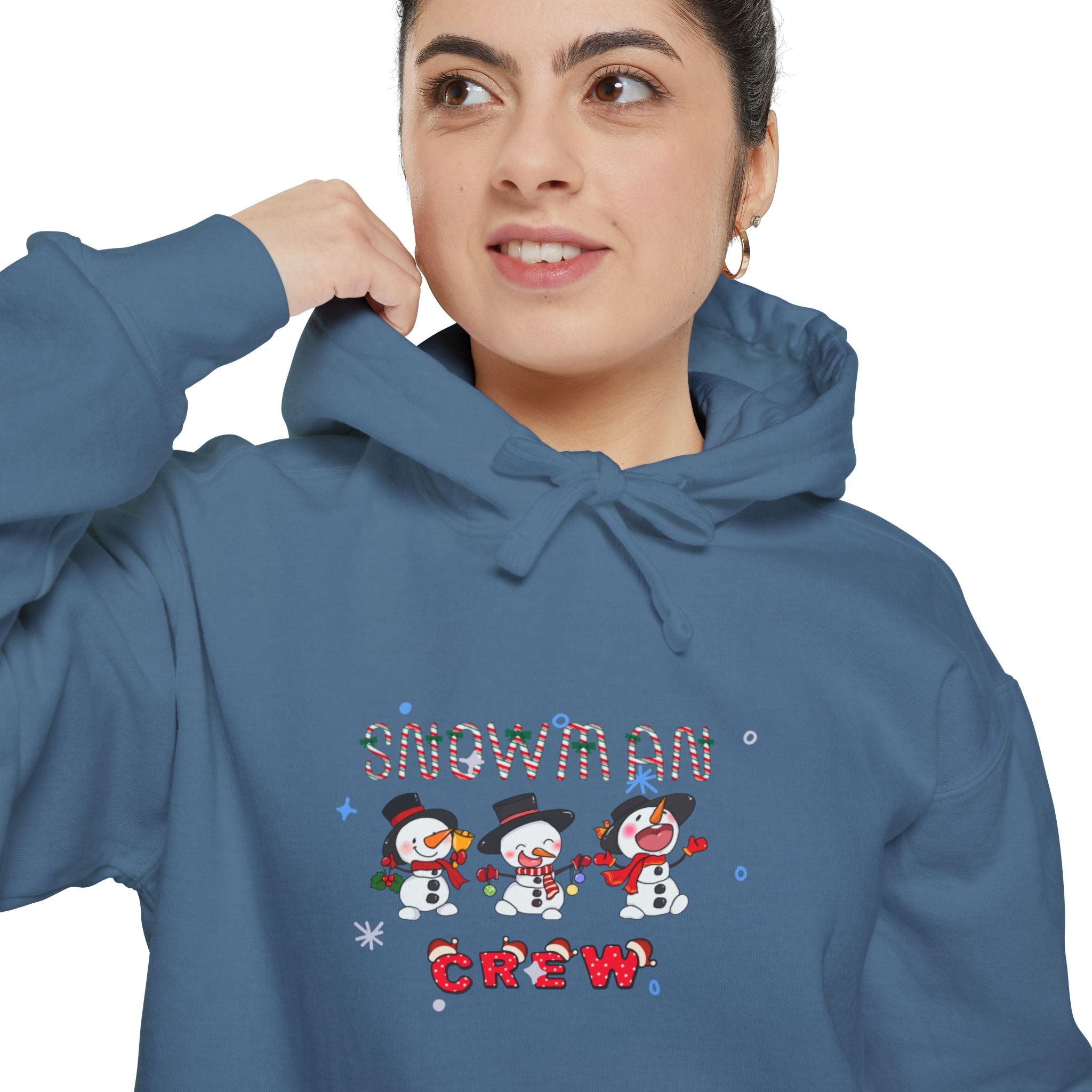Snowman Crew Unisex Garment-Dyed Hoodie