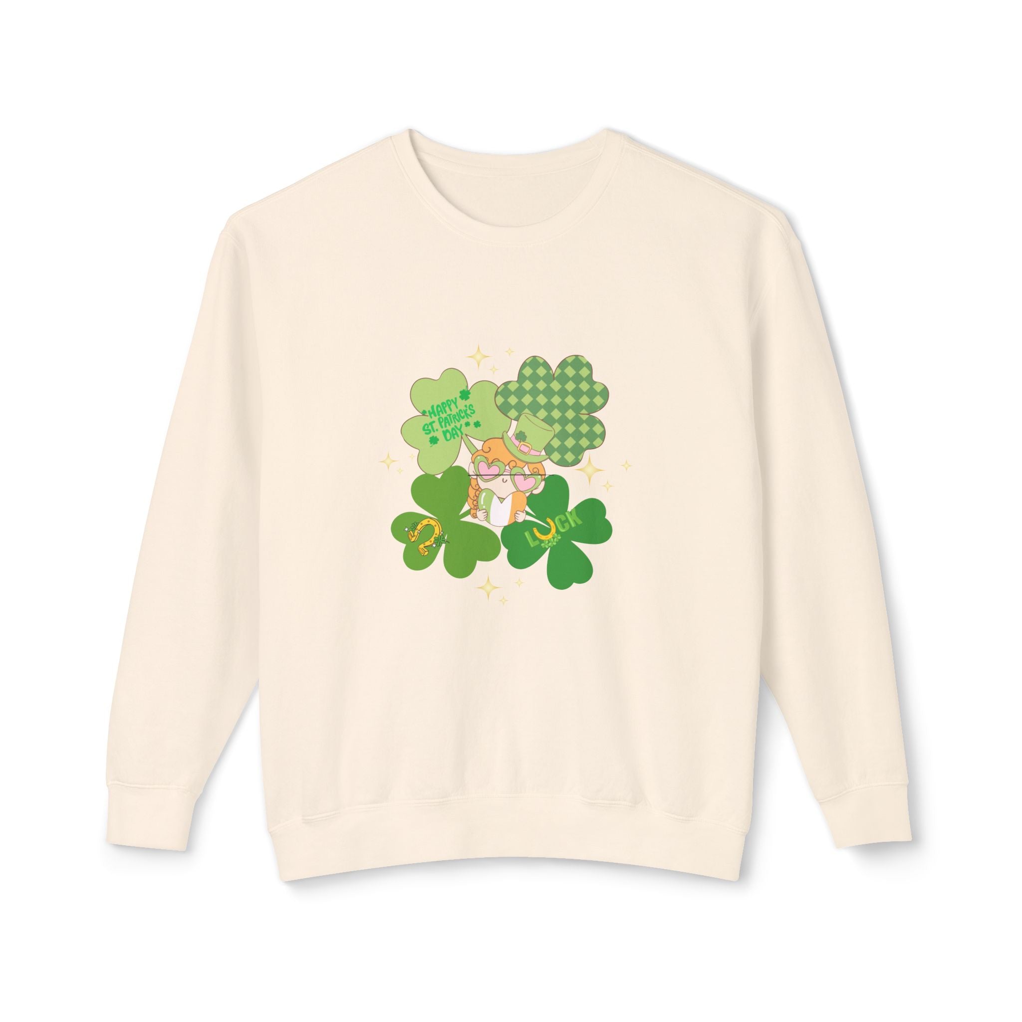 Retro St. Paddy's Day Lightweight Crewneck Sweatshirt