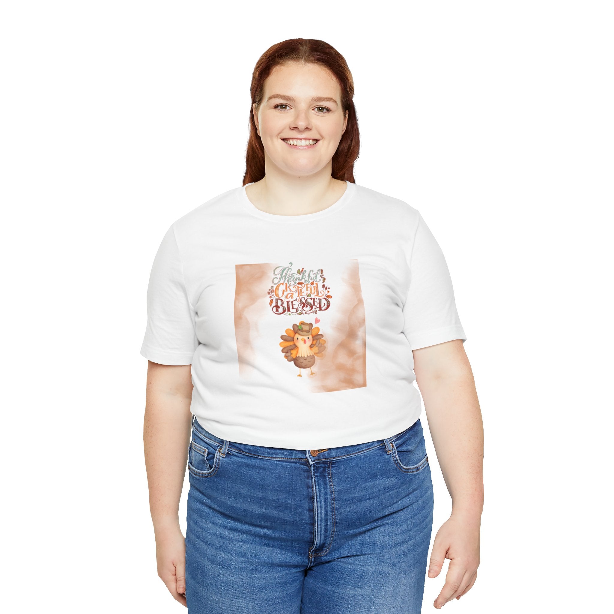 Thankful Grateful Blessed Unisex Jersey Short Sleeve Tee