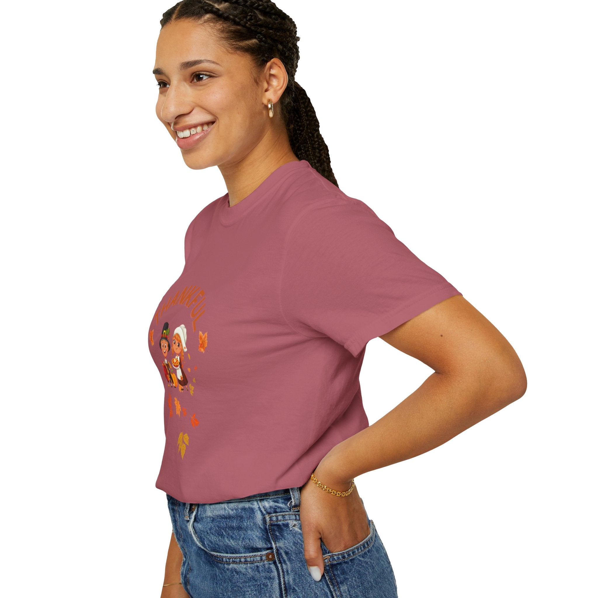 Pilgrims Turkey Day Unisex Garment-Dyed T-shirt