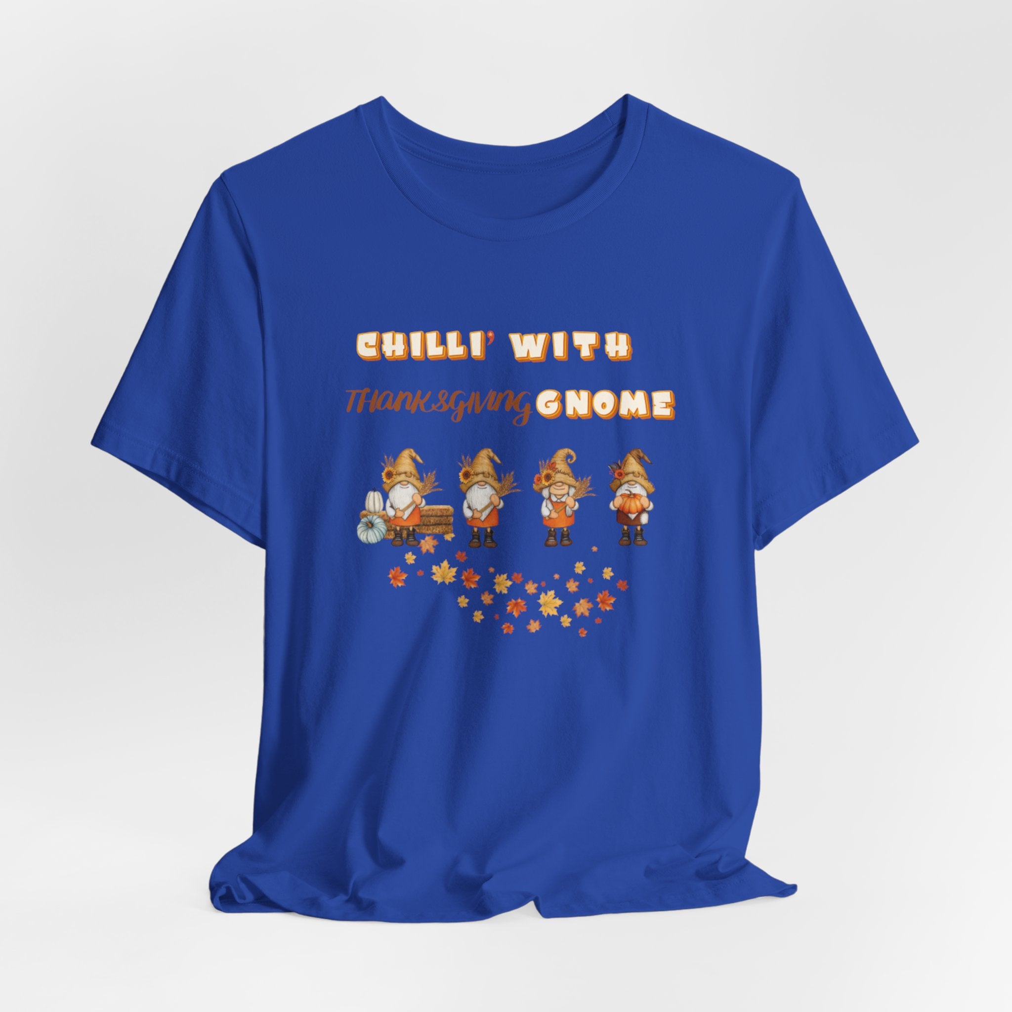 Chilli' With Thanksgiving Gnome Unisex Jersey Short Sleeve Tee