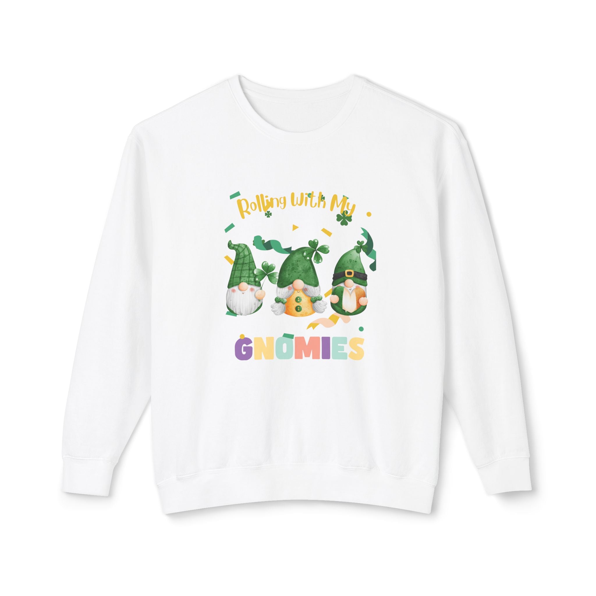 Rolling With My Gnomies Unisex Lightweight Crewneck Sweatshirt