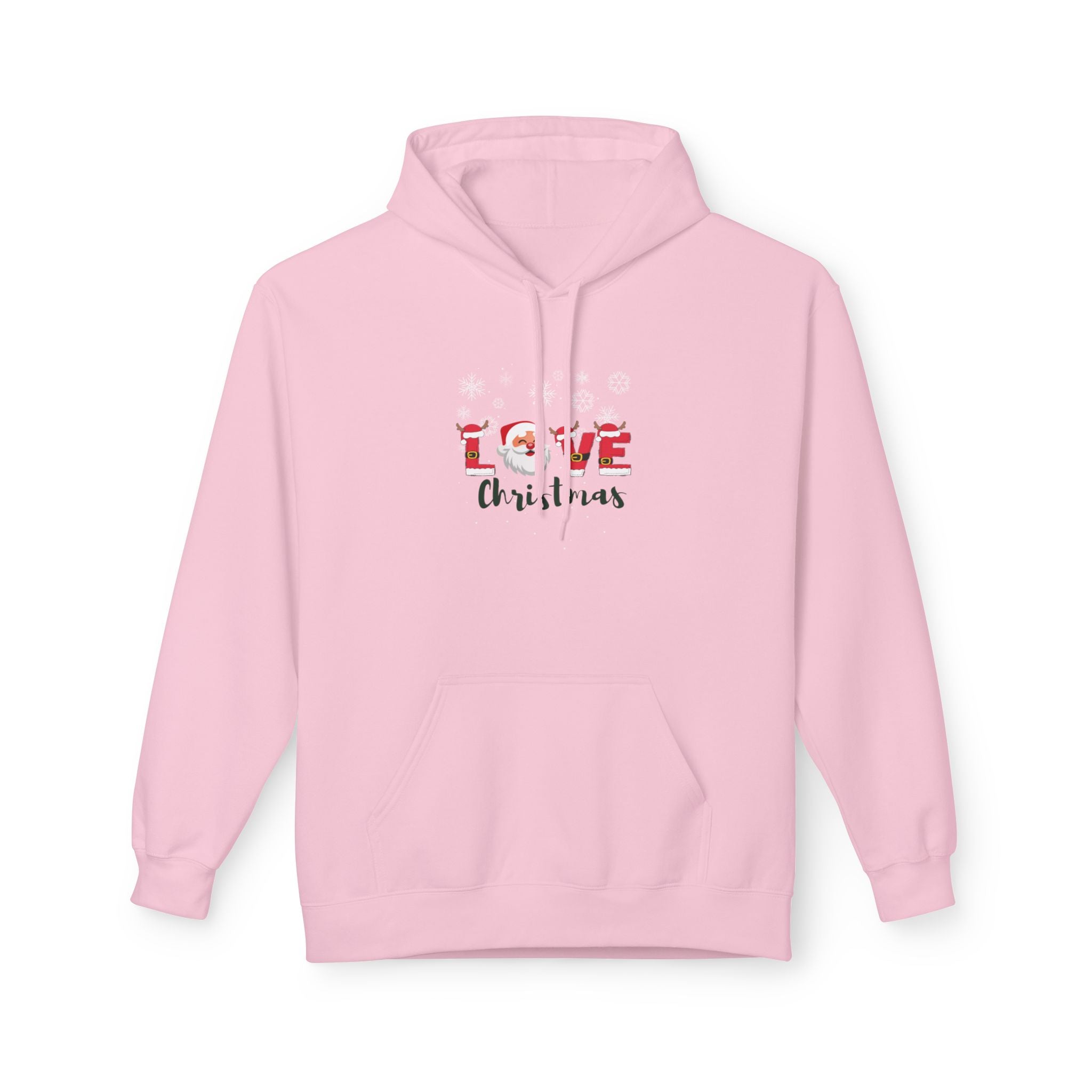 Santa Claus Loves Christmas Unisex Midweight Softstyle Fleece Hoodie