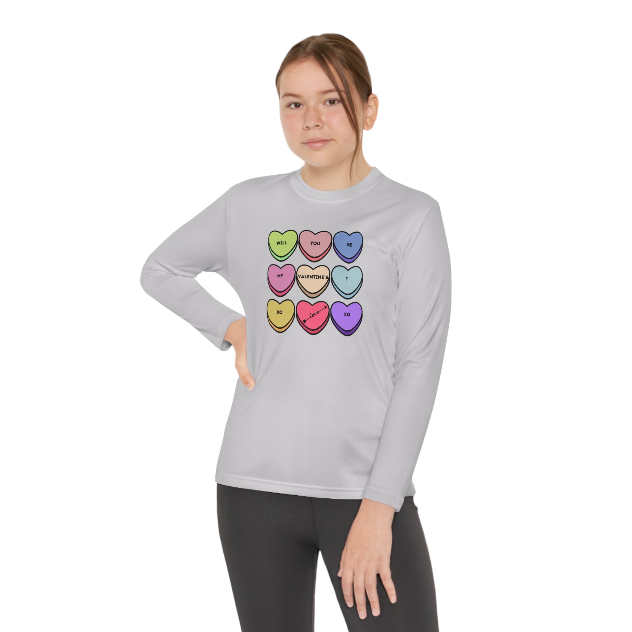 Will You Be My Valentine? Youth Long Sleeve Competitor Tee