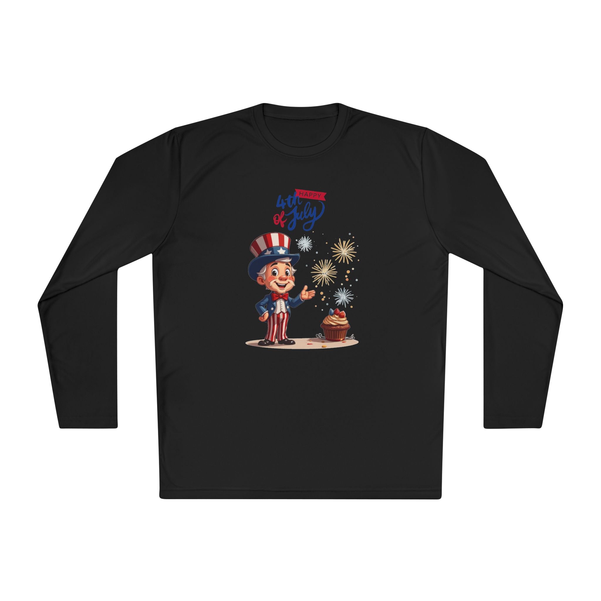 Uncle Sam Happy 4th of July Unisex Lightweight Long Sleeve Tee
