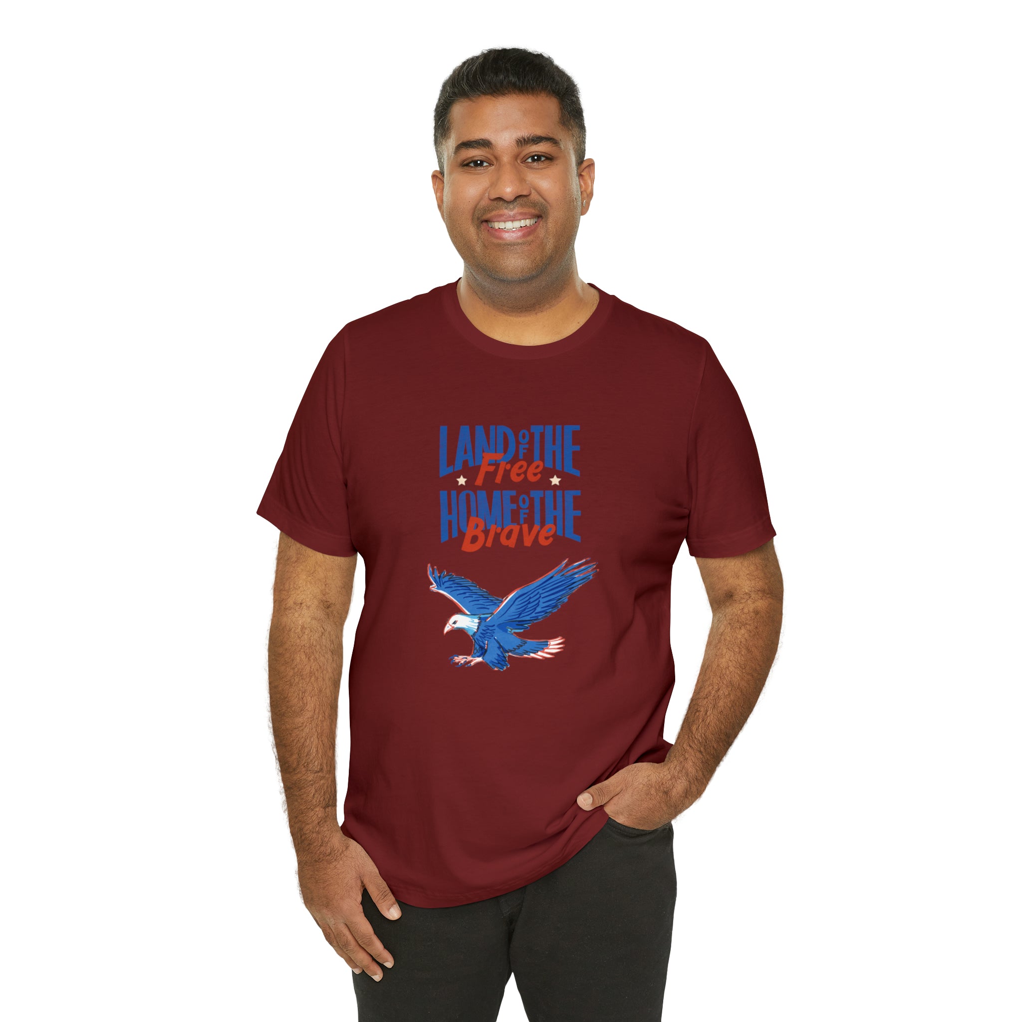 Land Of The Free Home Of The Brave Unisex Jersey Short Sleeve Tee