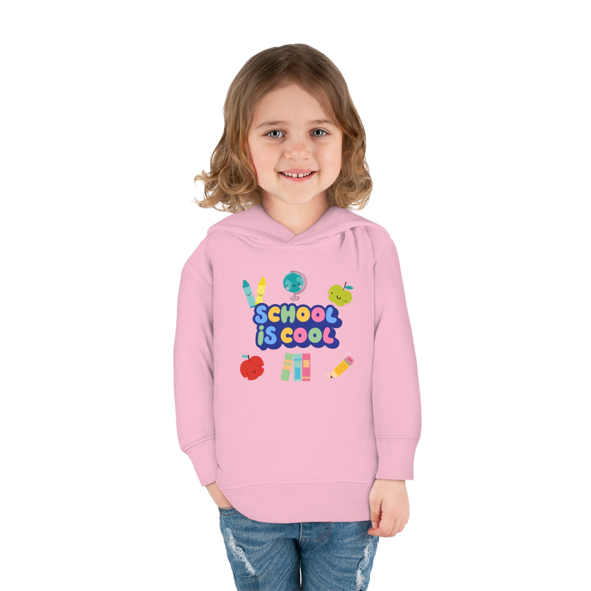 School Is Cool Toddler Pullover Fleece Hoodie