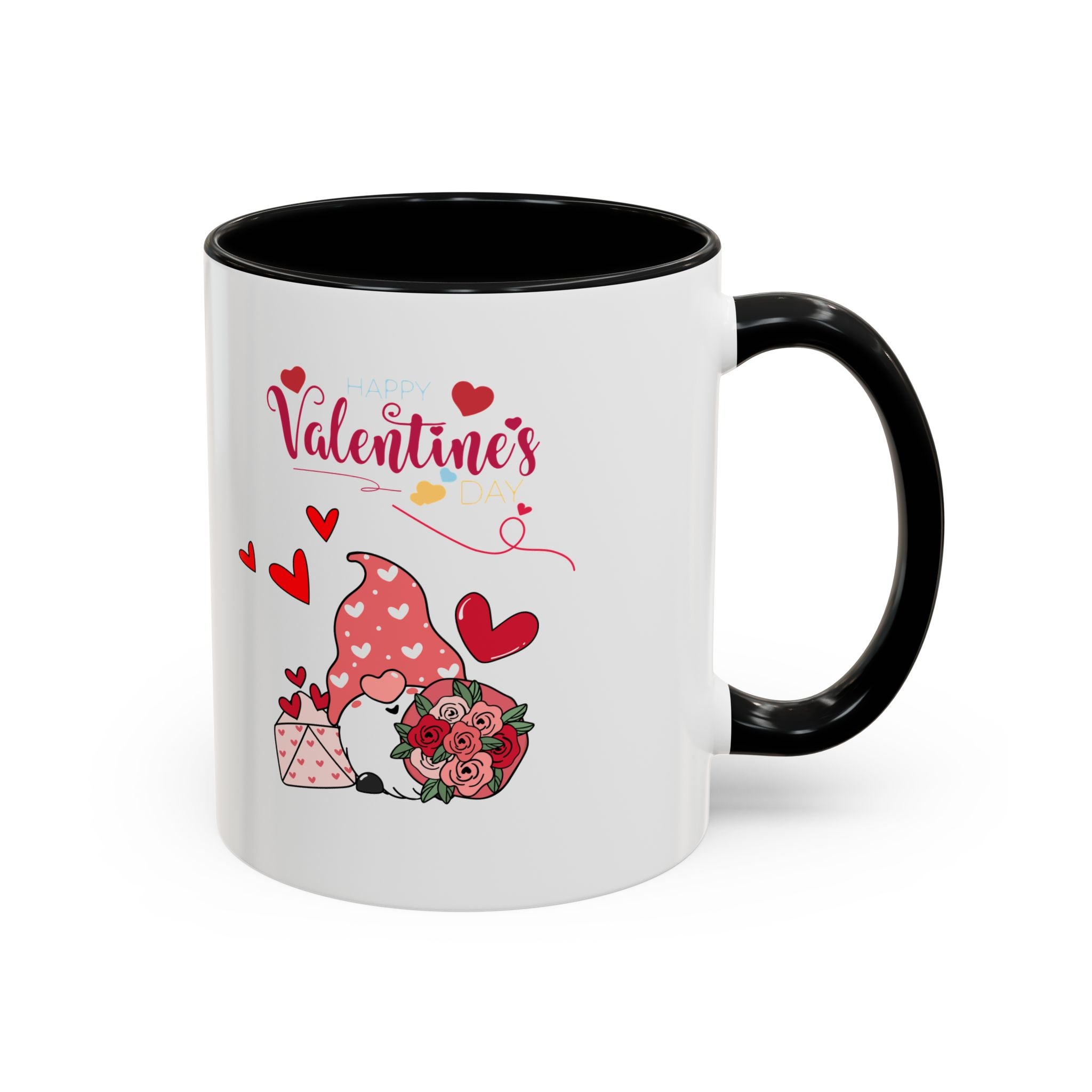 Gnome Valentine's Day Accent Coffee Mug (11, 15oz)