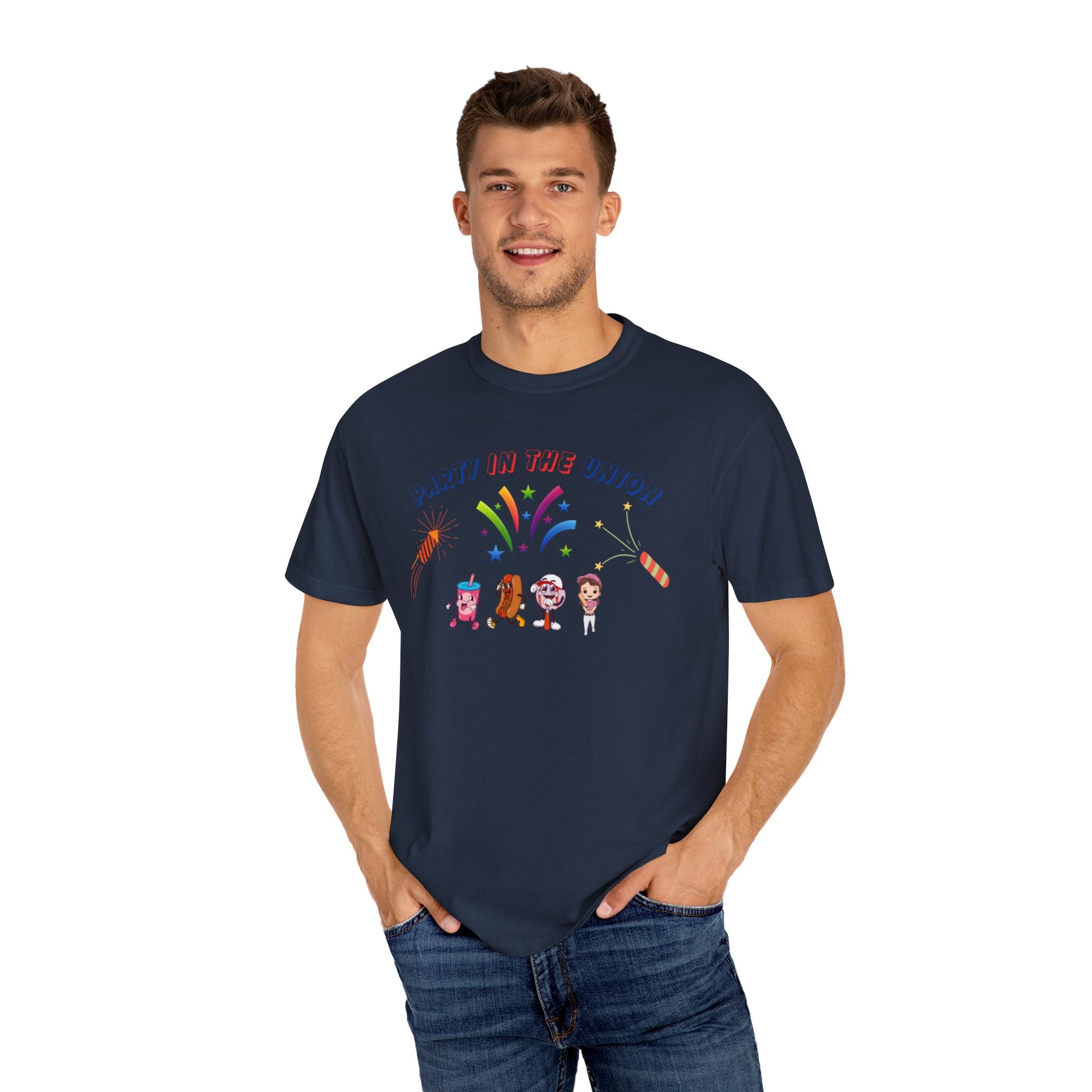Party In The Union Unisex Garment-Dyed T-shirt