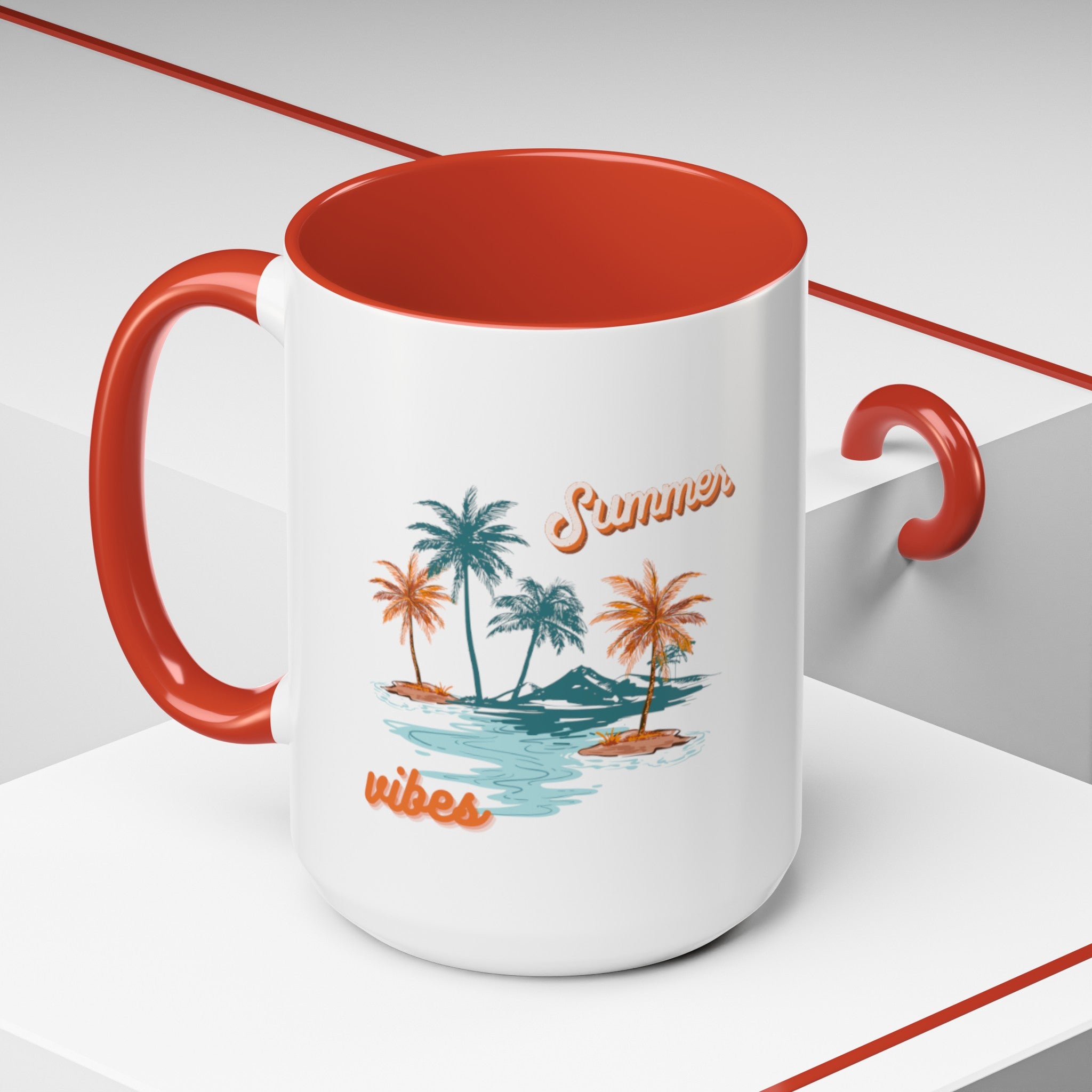 Summer Season Vibes Accent Coffee Mug (11, 15oz)