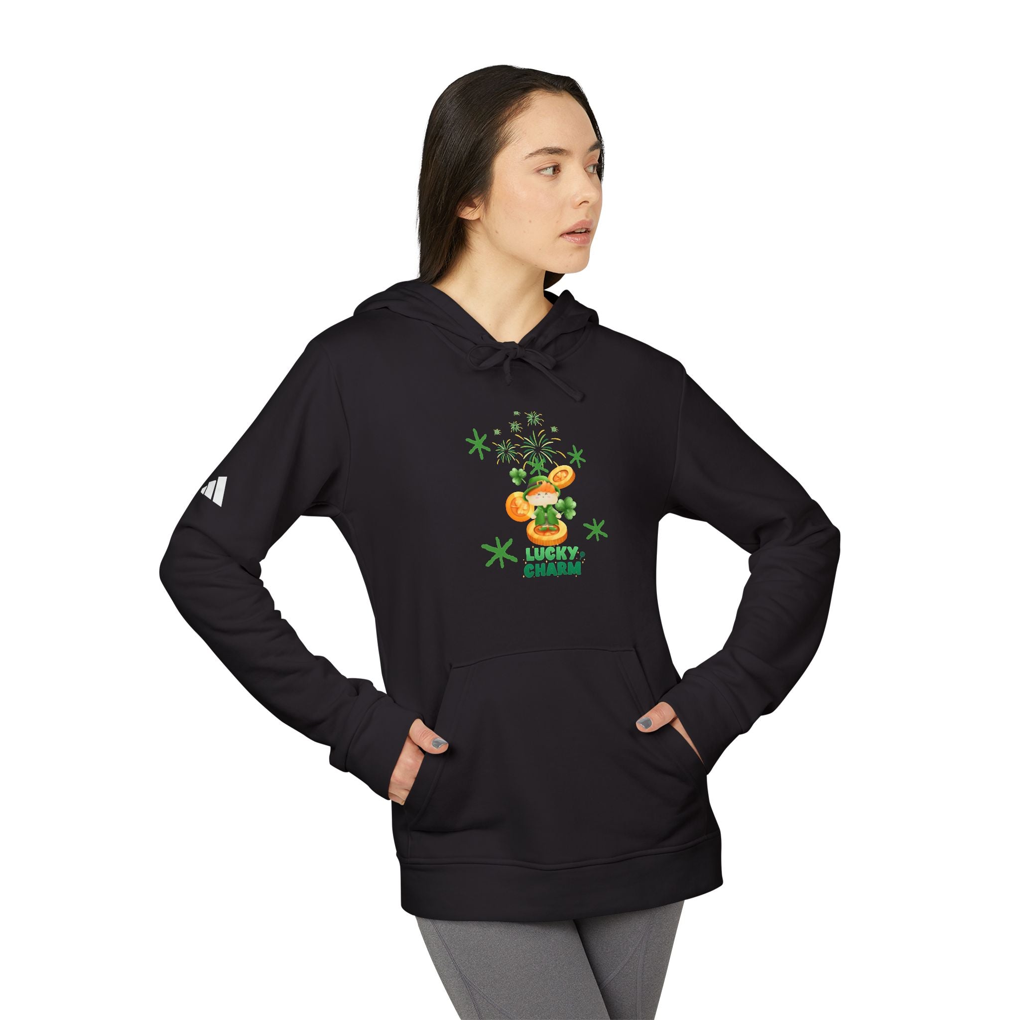 Lucky Charm  Adidas Unisex Fleece Hoodie