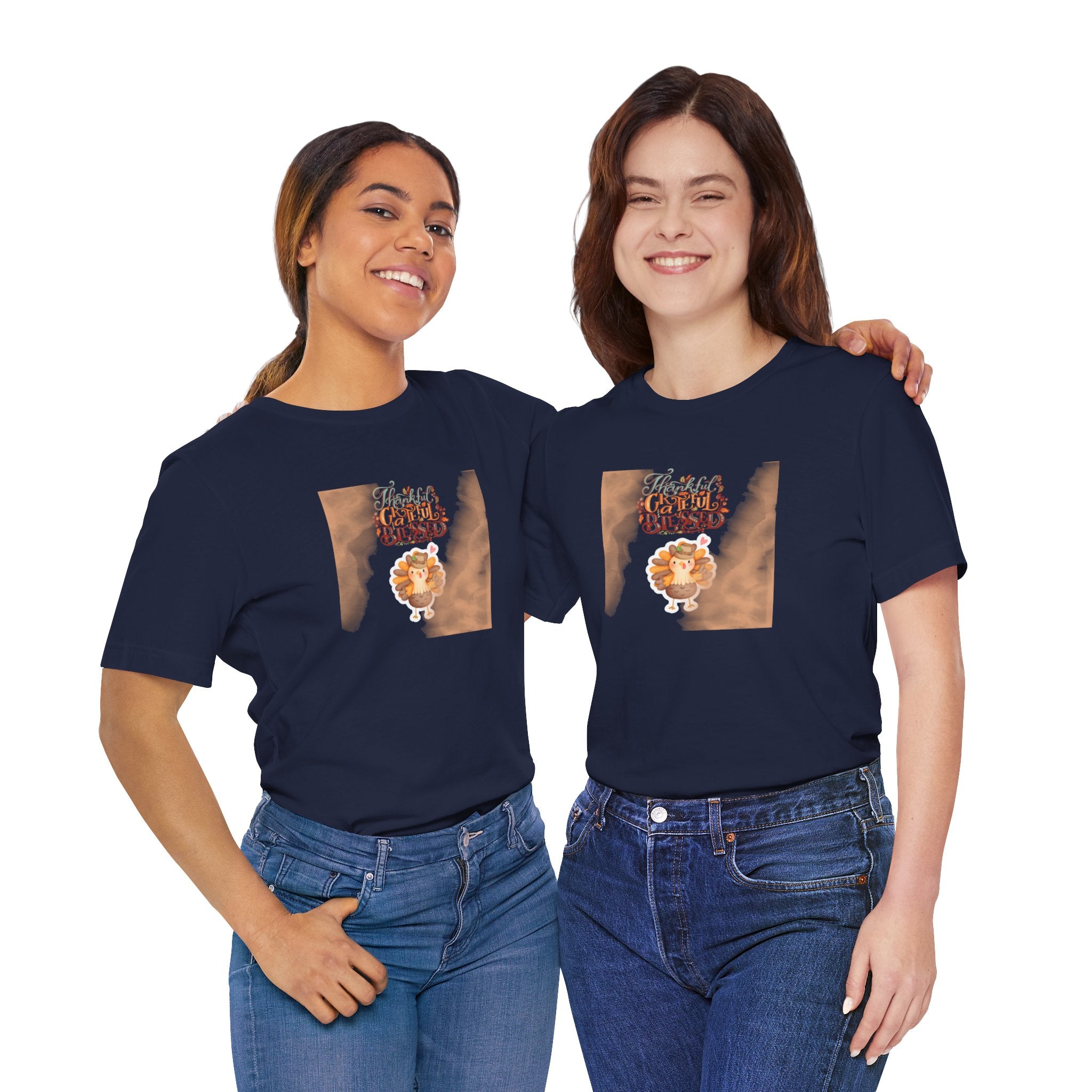 Thankful Grateful Blessed Unisex Jersey Short Sleeve Tee