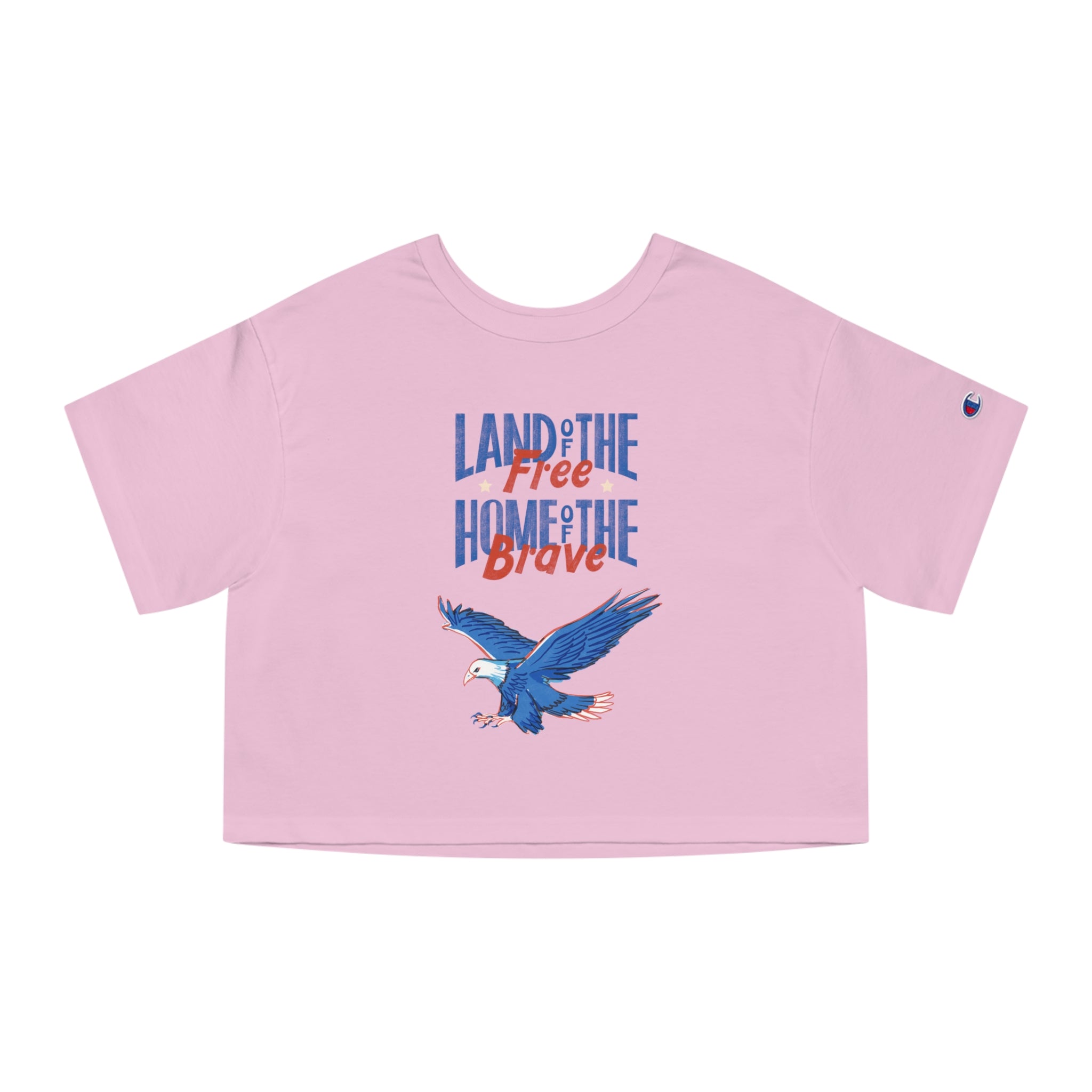 Land Of The Free Home Of Brave Champion Women's Heritage Cropped T-Shirt