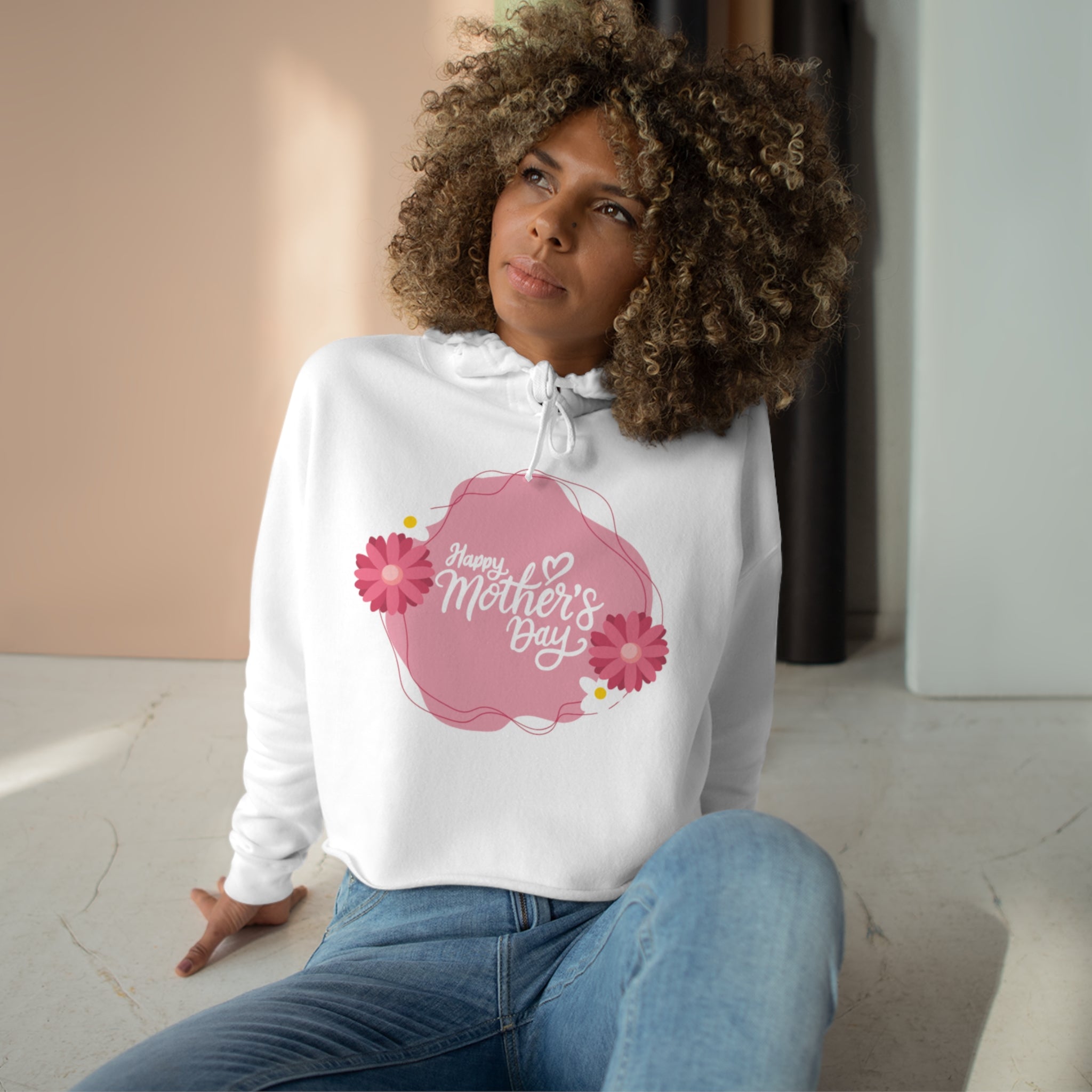 Happy Mother's Day, Mama! Crop Hoodie