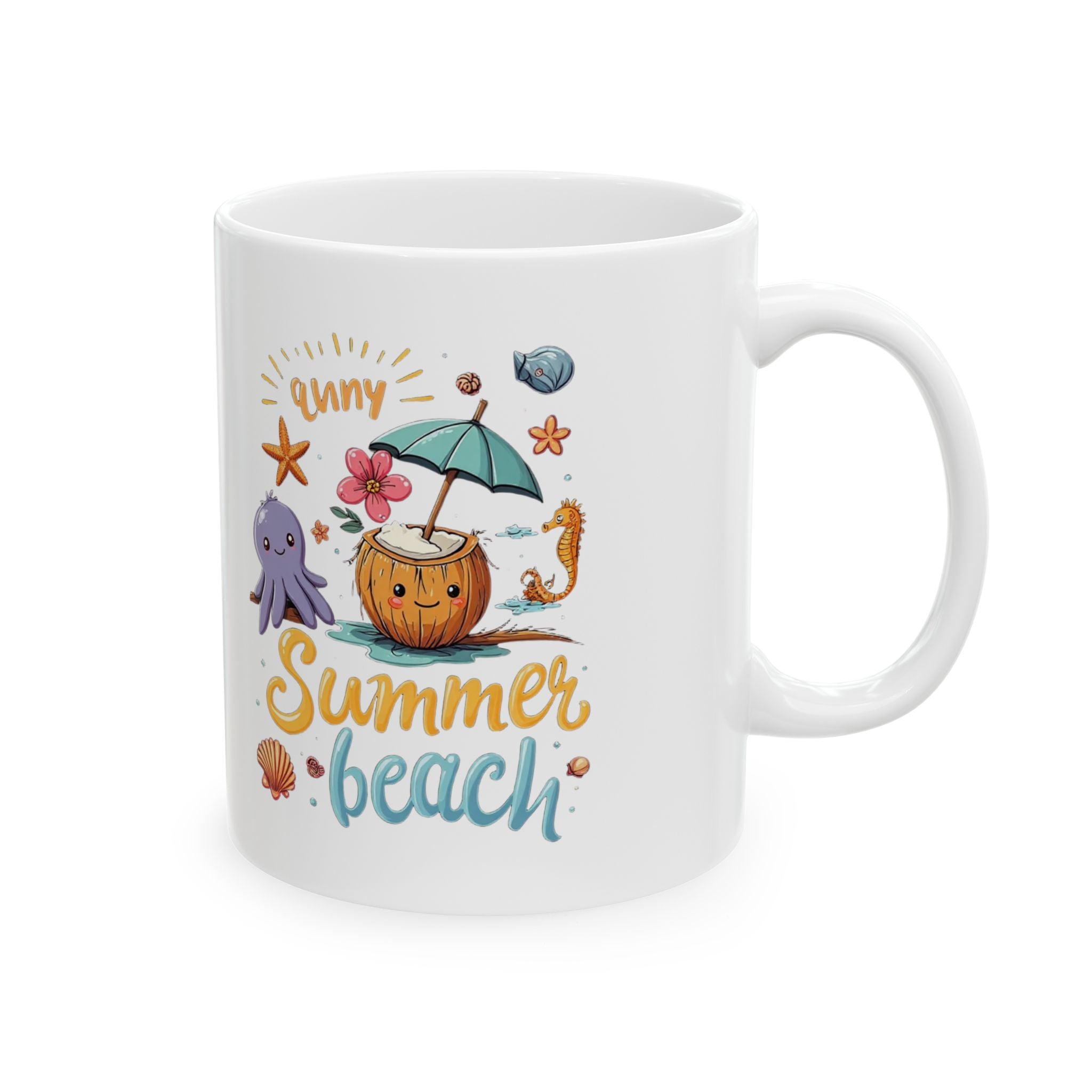 Sunny Summer Themed Ceramic Mug