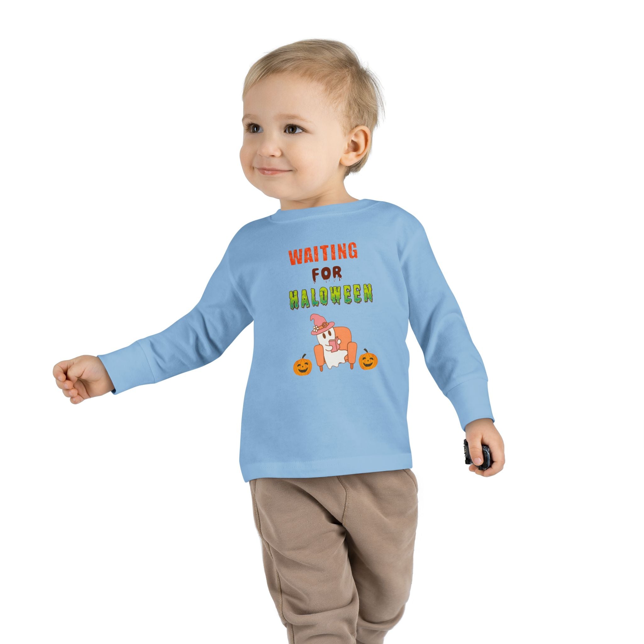 Waiting For Halloween Toddler Long Sleeve Tee