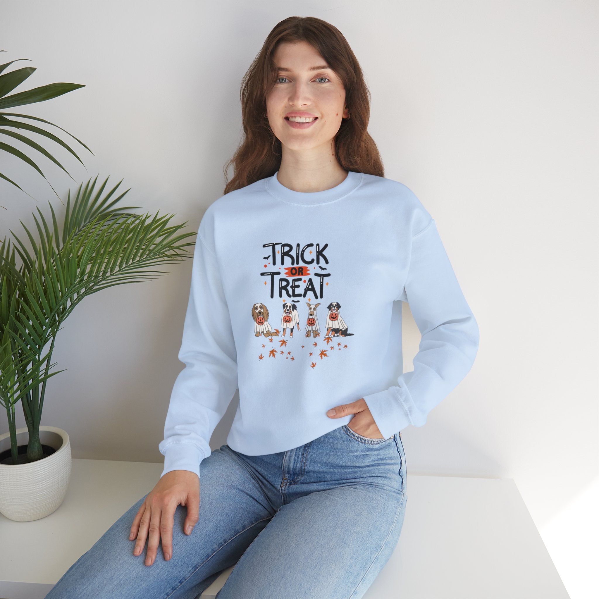 Pooch Trick or Treat Unisex Heavy Blend™ Crewneck Sweatshirt