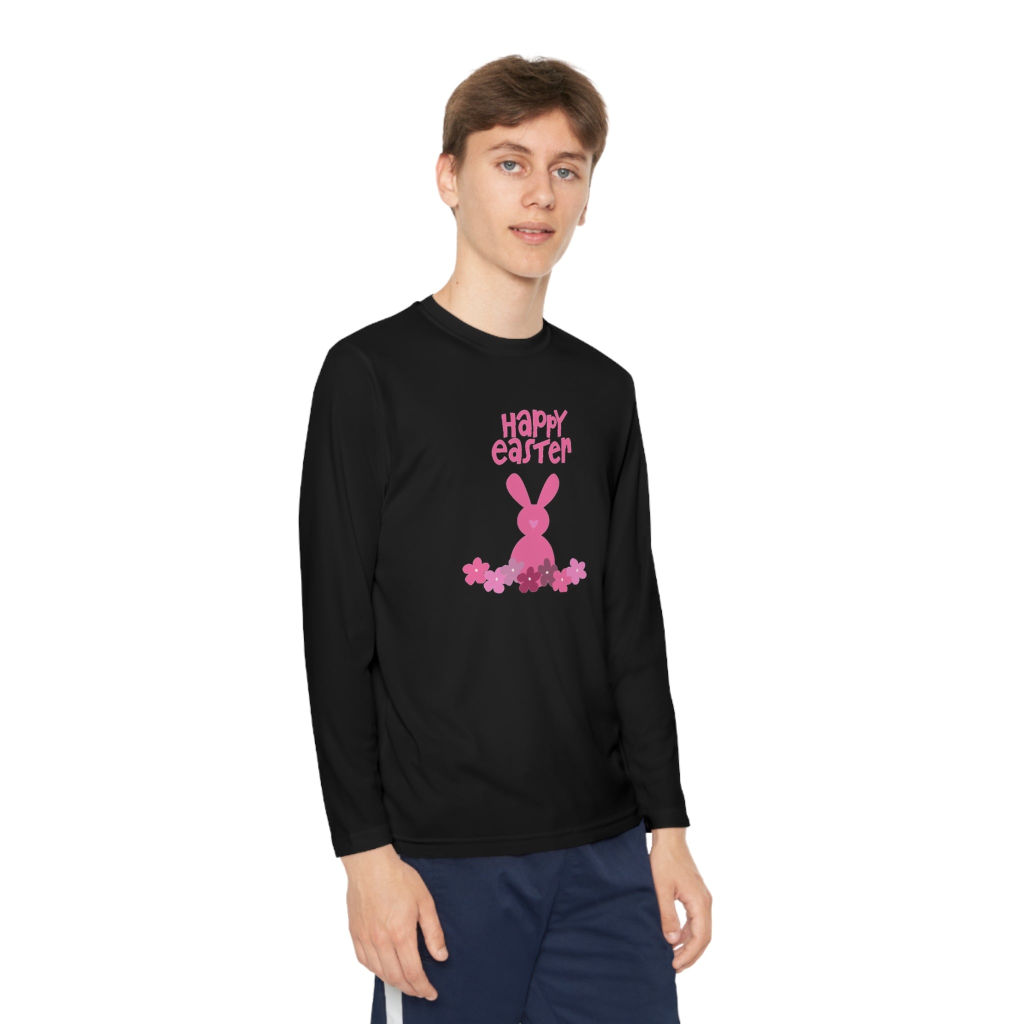 Happy Bunny Day Youth Long Sleeve Competitor Tee