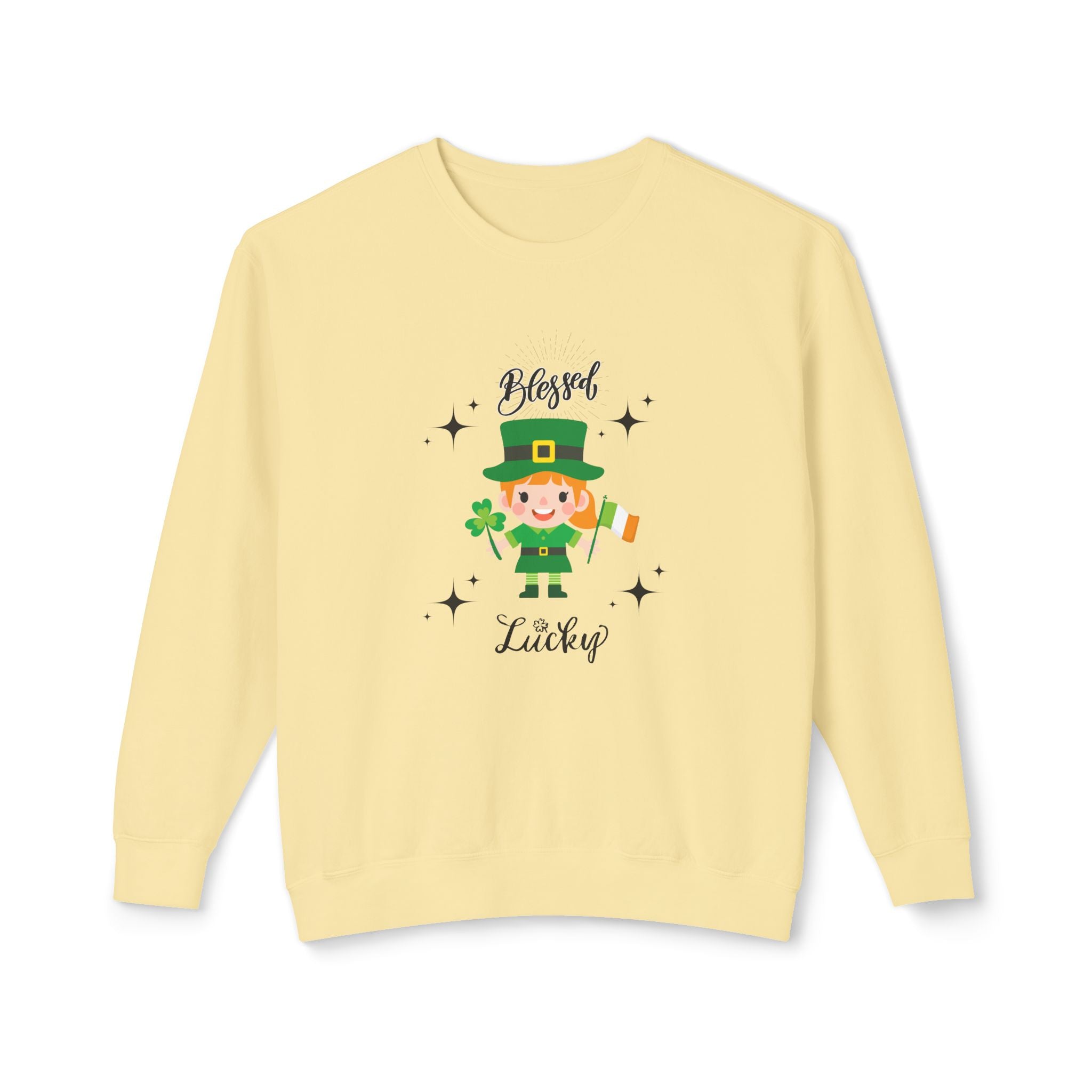 Blessed & Lucky Unisex Lightweight Crewneck Sweatshirt