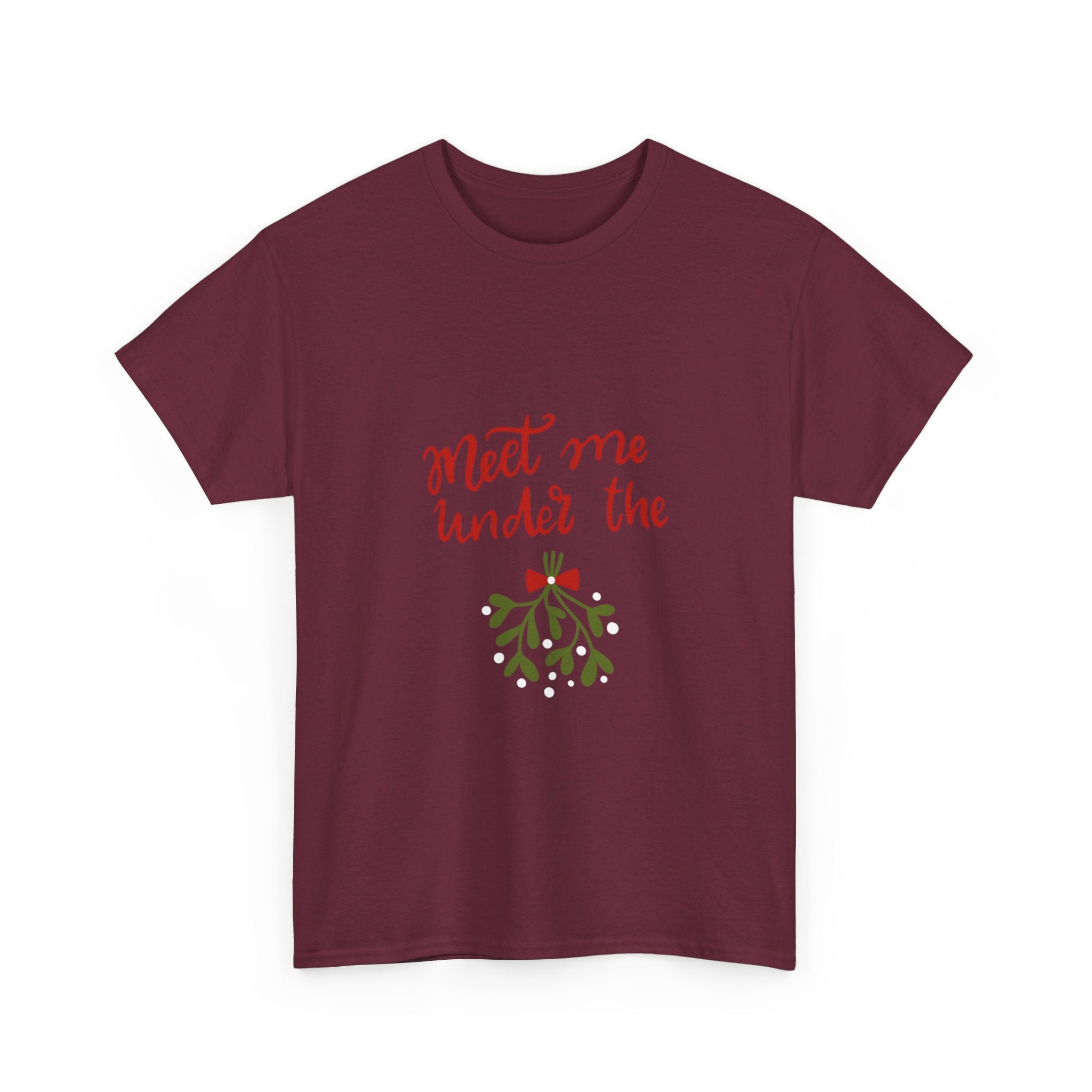 Meet Me Under The Mistletoe Unisex Heavy Cotton Tee