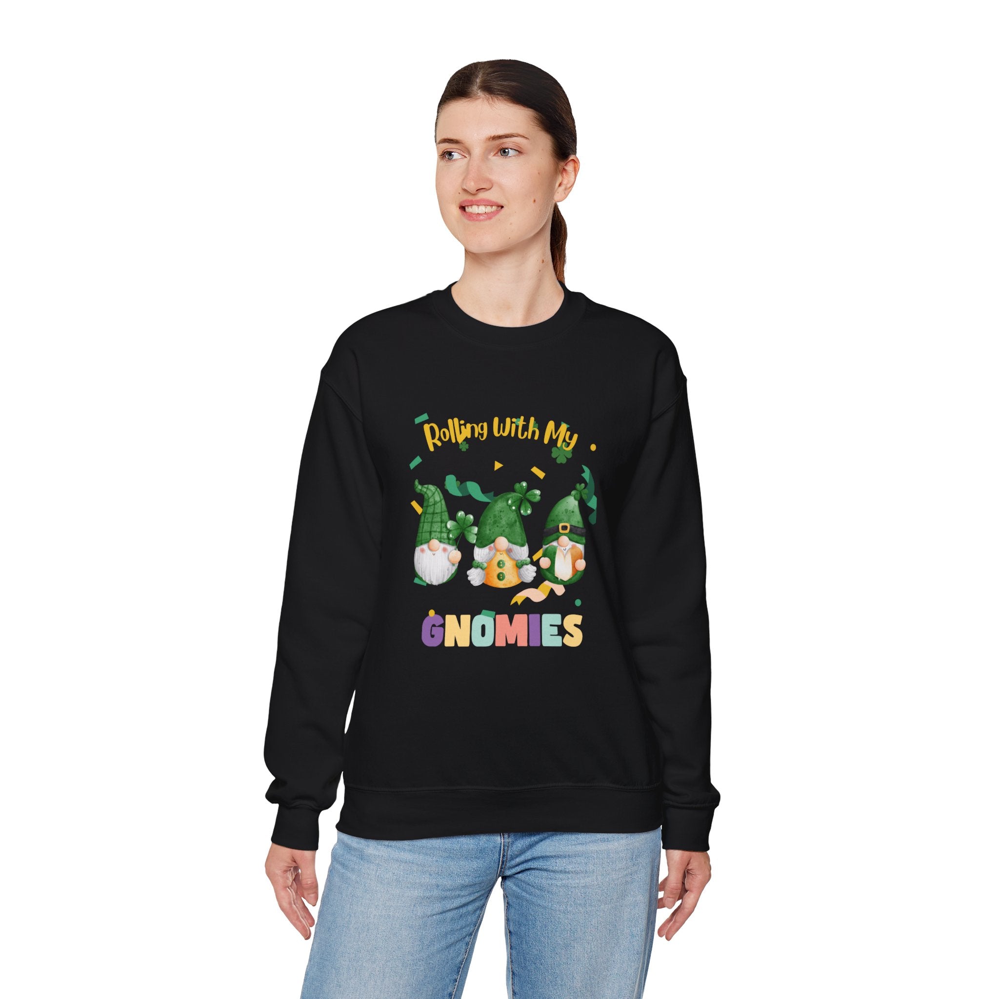 Rolling With My Gnomies Crewneck Sweatshirt - Unisex Heavy Blend™