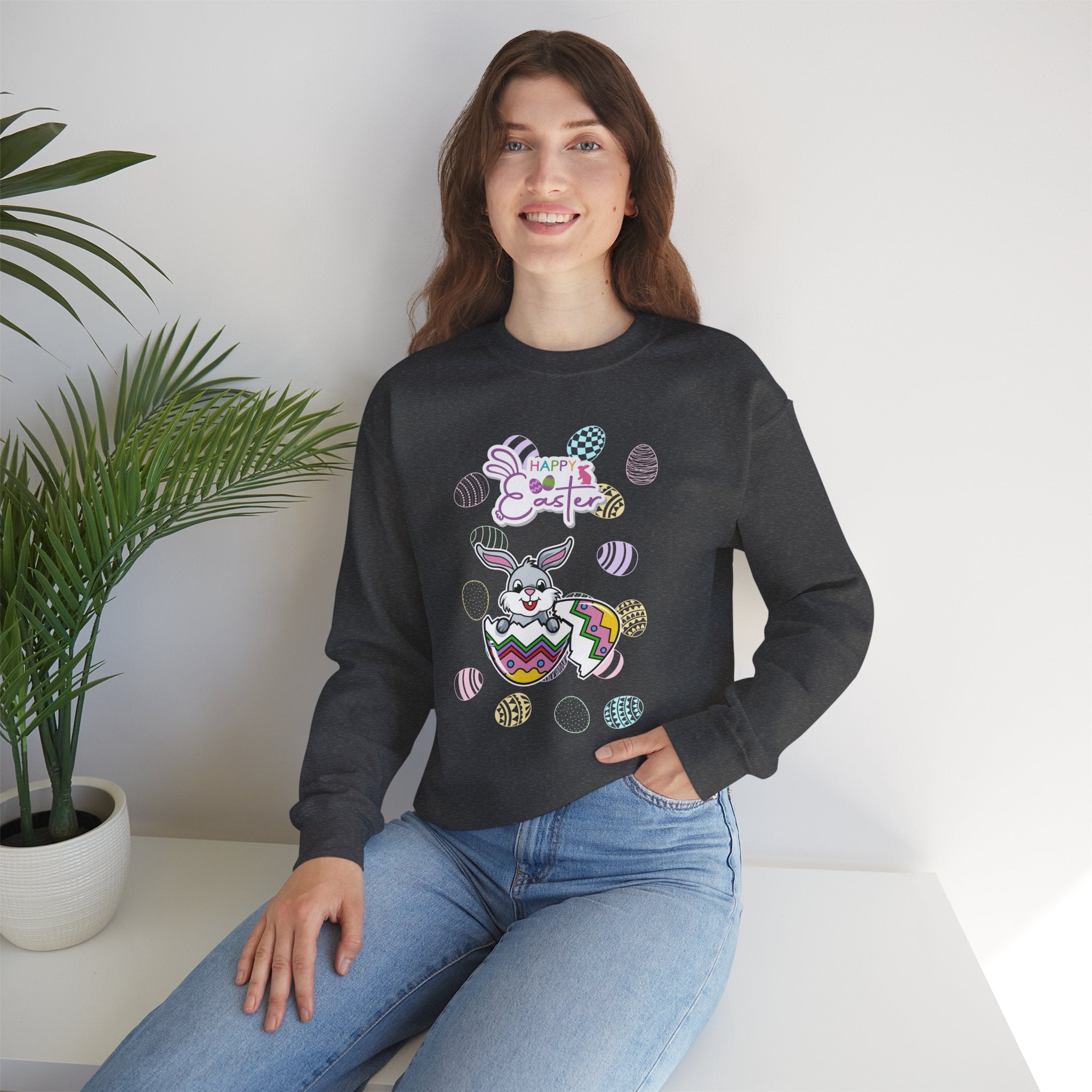Easter Greetings Crewneck Sweatshirt – Unisex Heavy Blend™ – Happy Easter Design