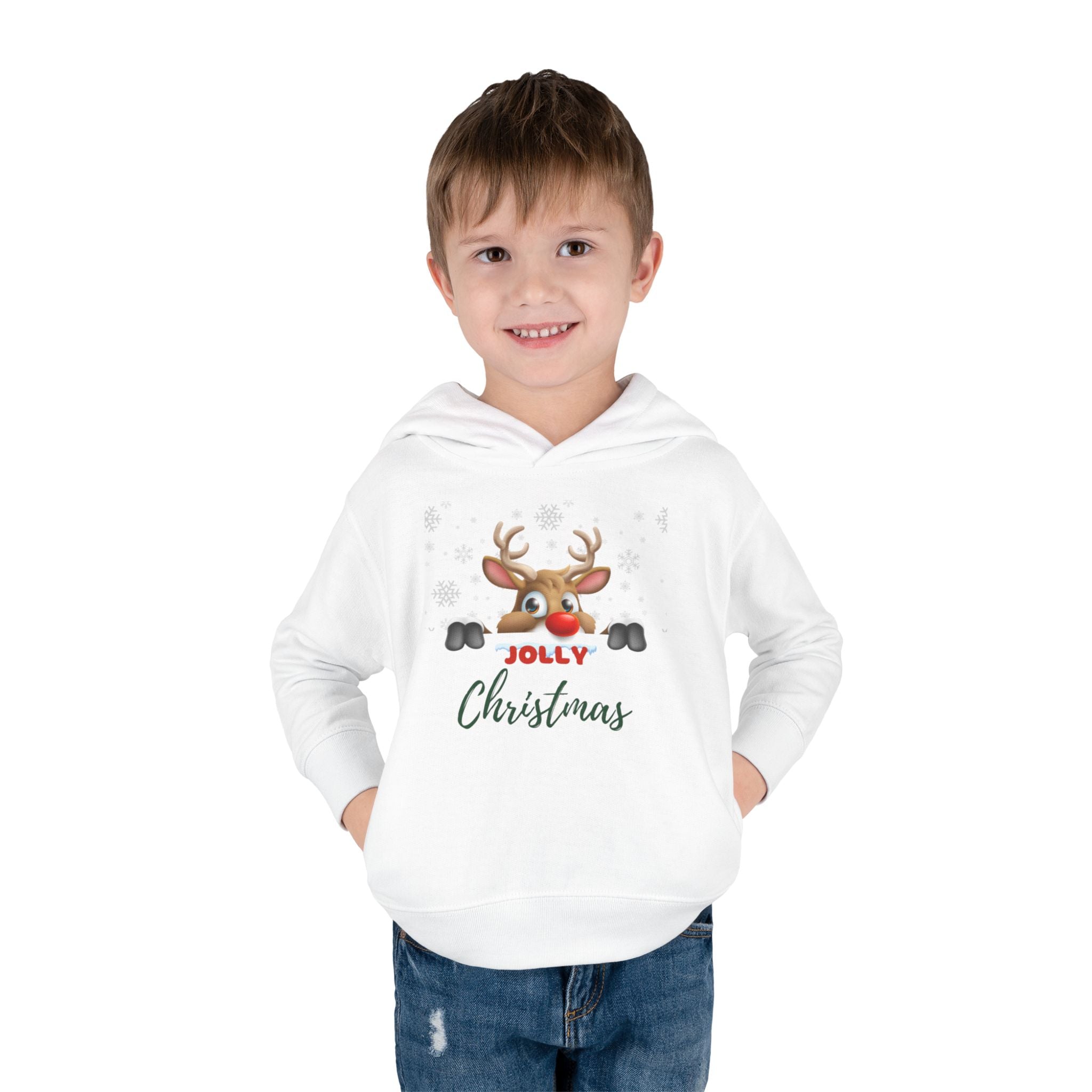 Jolly Christmas Toddler Pullover Fleece Hoodie