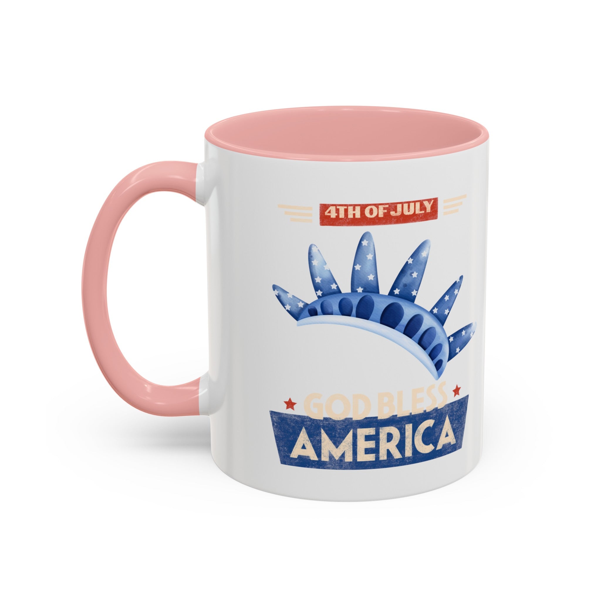 God Bless America Accent Coffee Mug (11, 15oz)