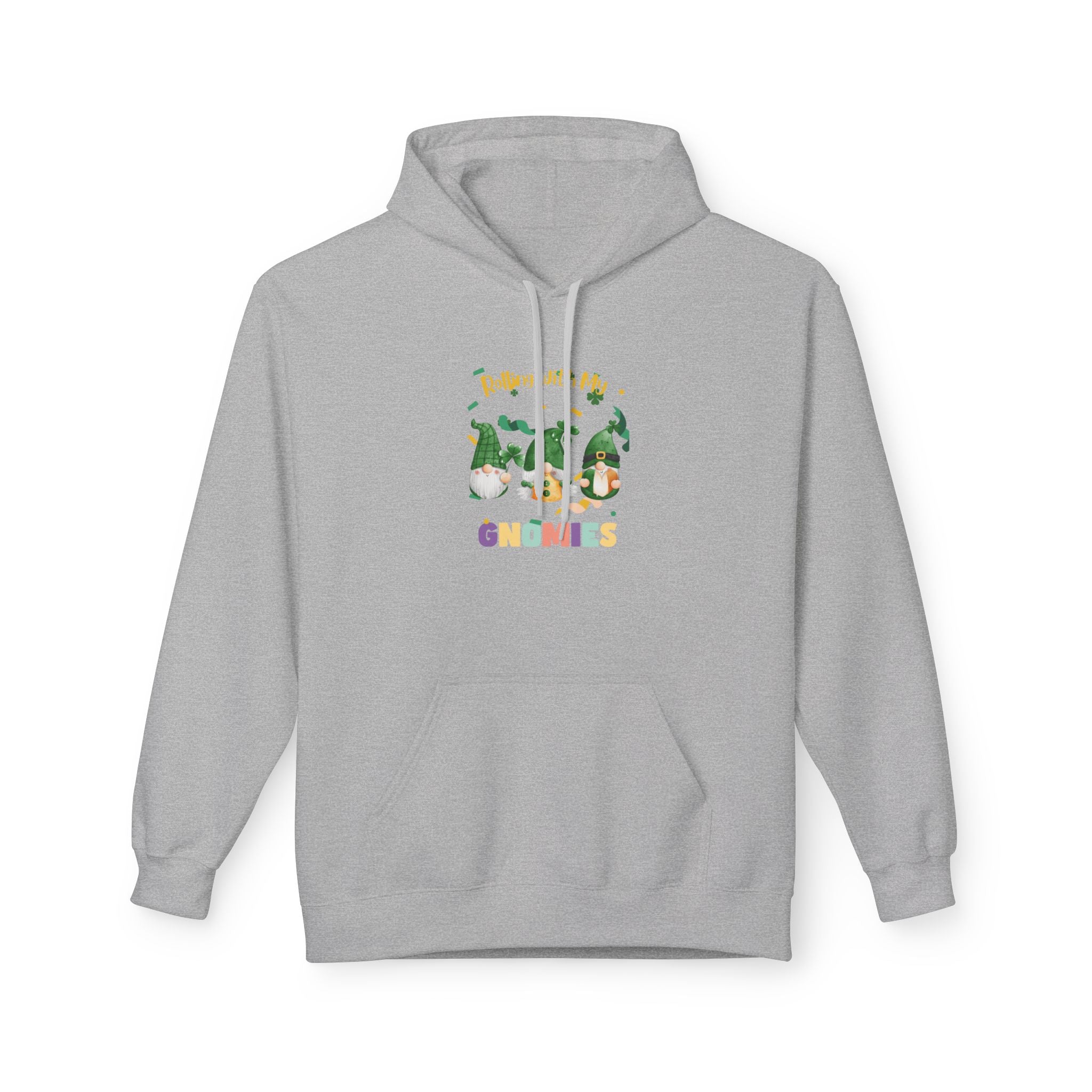 Rolling With My Gnomes Fleece Hoodie - Cozy Unisex Midweight Sweatshirt for Nature Lovers