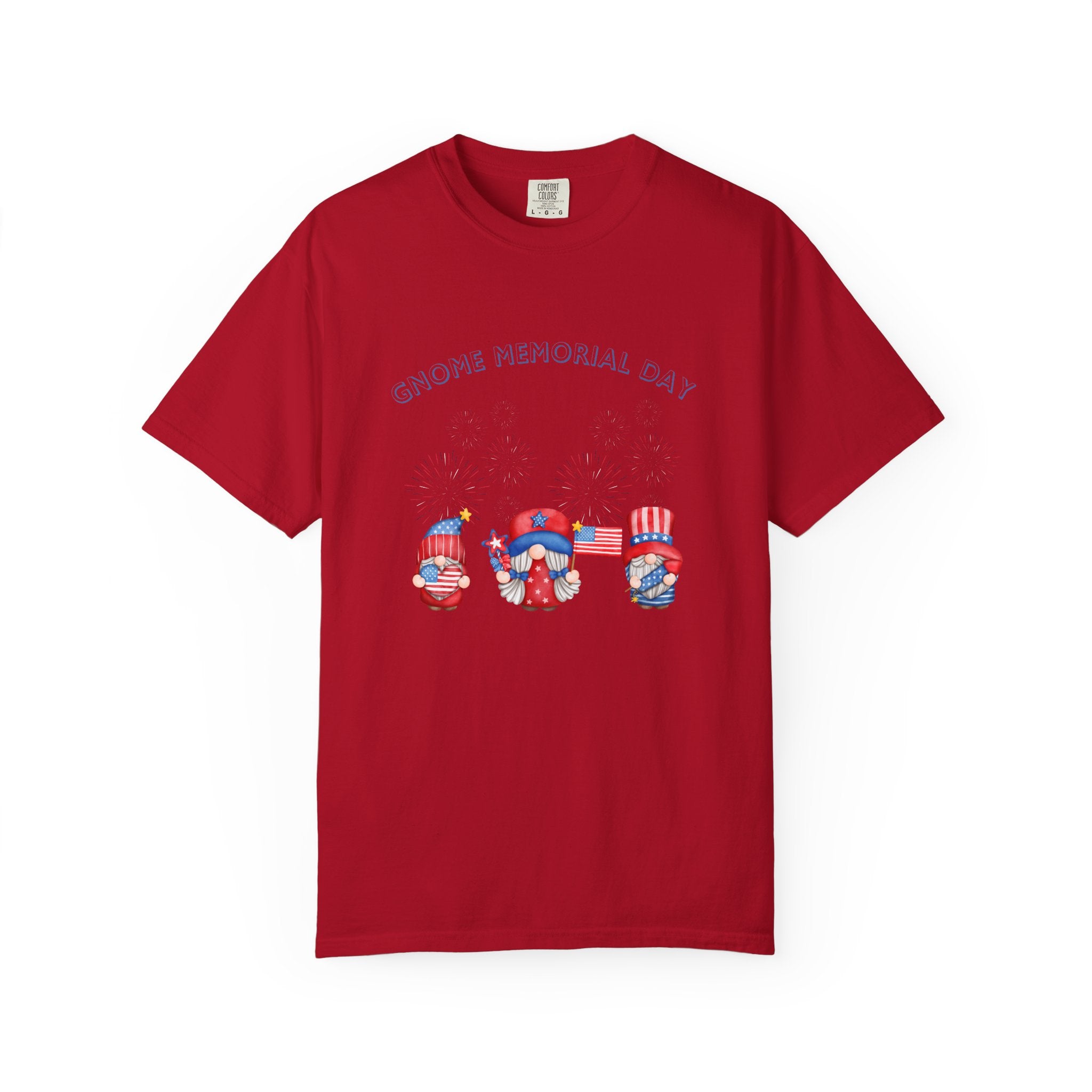 Gnome Memorial Day Unisex Garment-Dyed T-Shirt