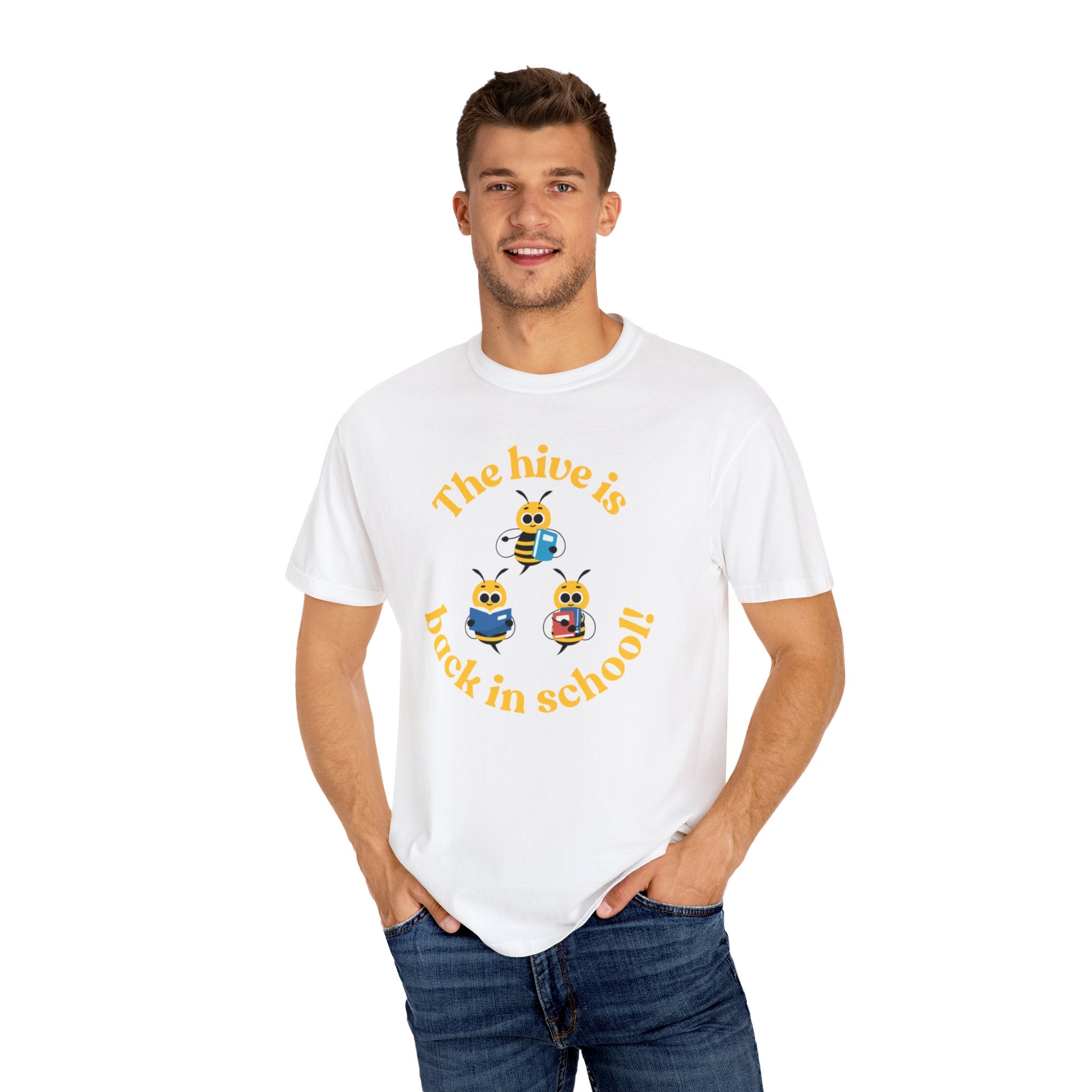 The Hive Is Back In School Unisex Garment-Dyed T-shirt