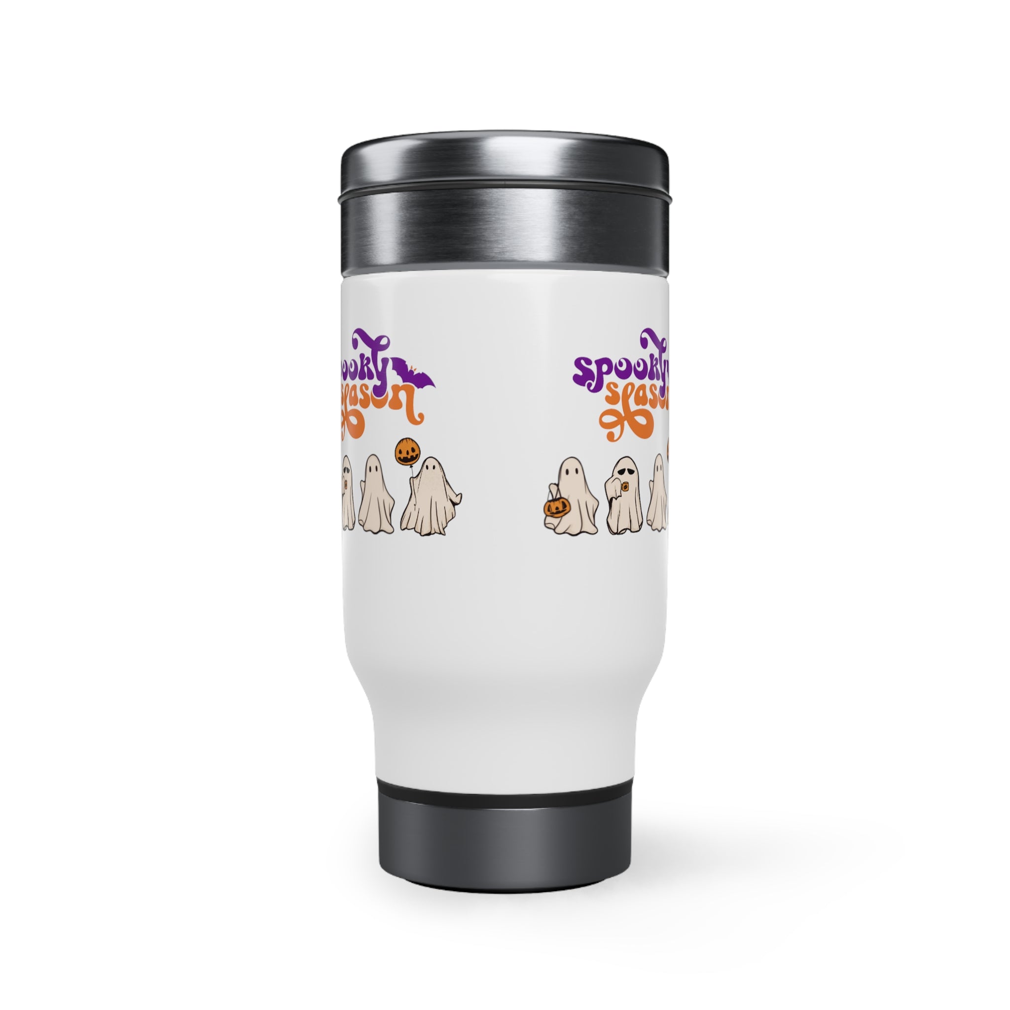 Spooky Season Stainless Steel Travel Mug with Handle, 14oz
