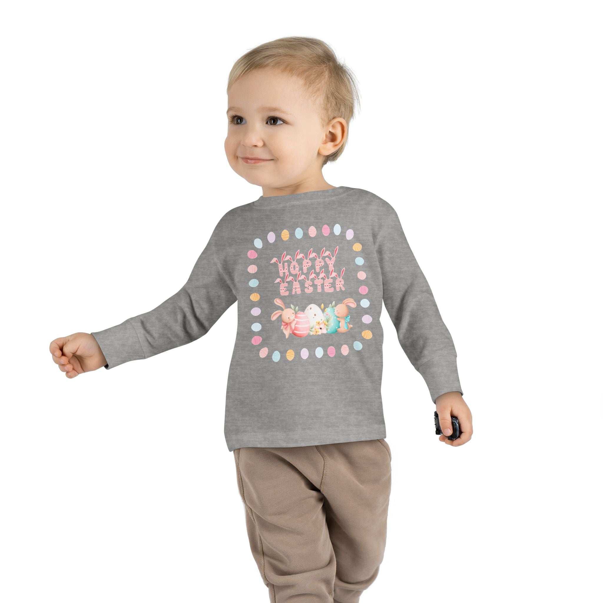 Hoppy Easter Toddler Long Sleeve Tee