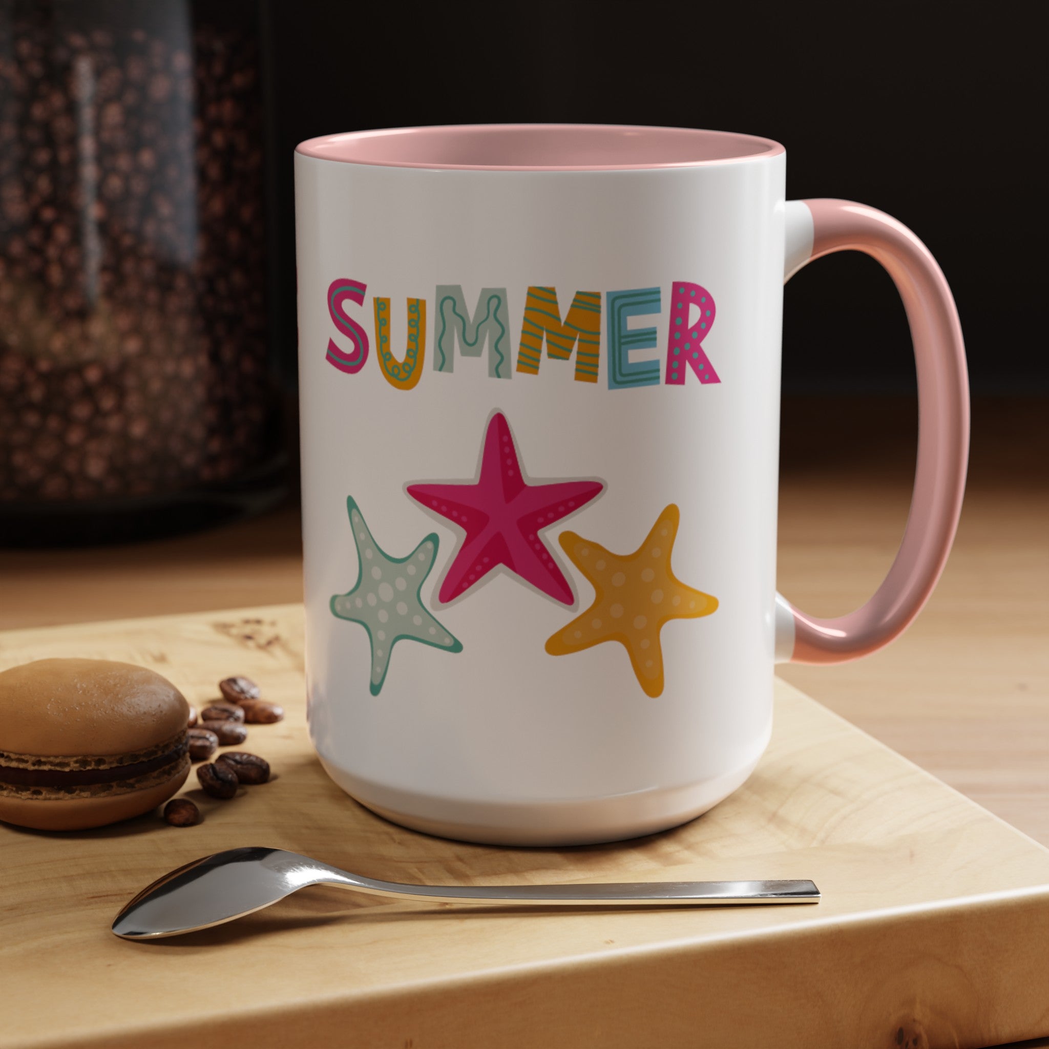 Summer Starfish Accent Coffee Mug (11, 15oz)