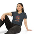 Happy 4th of July Teddy Bear Couple  Crop Top