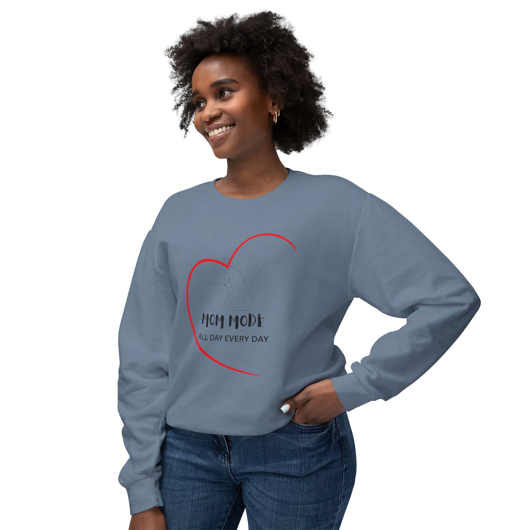 Mom Mode Lightweight Crewneck Sweatshirt