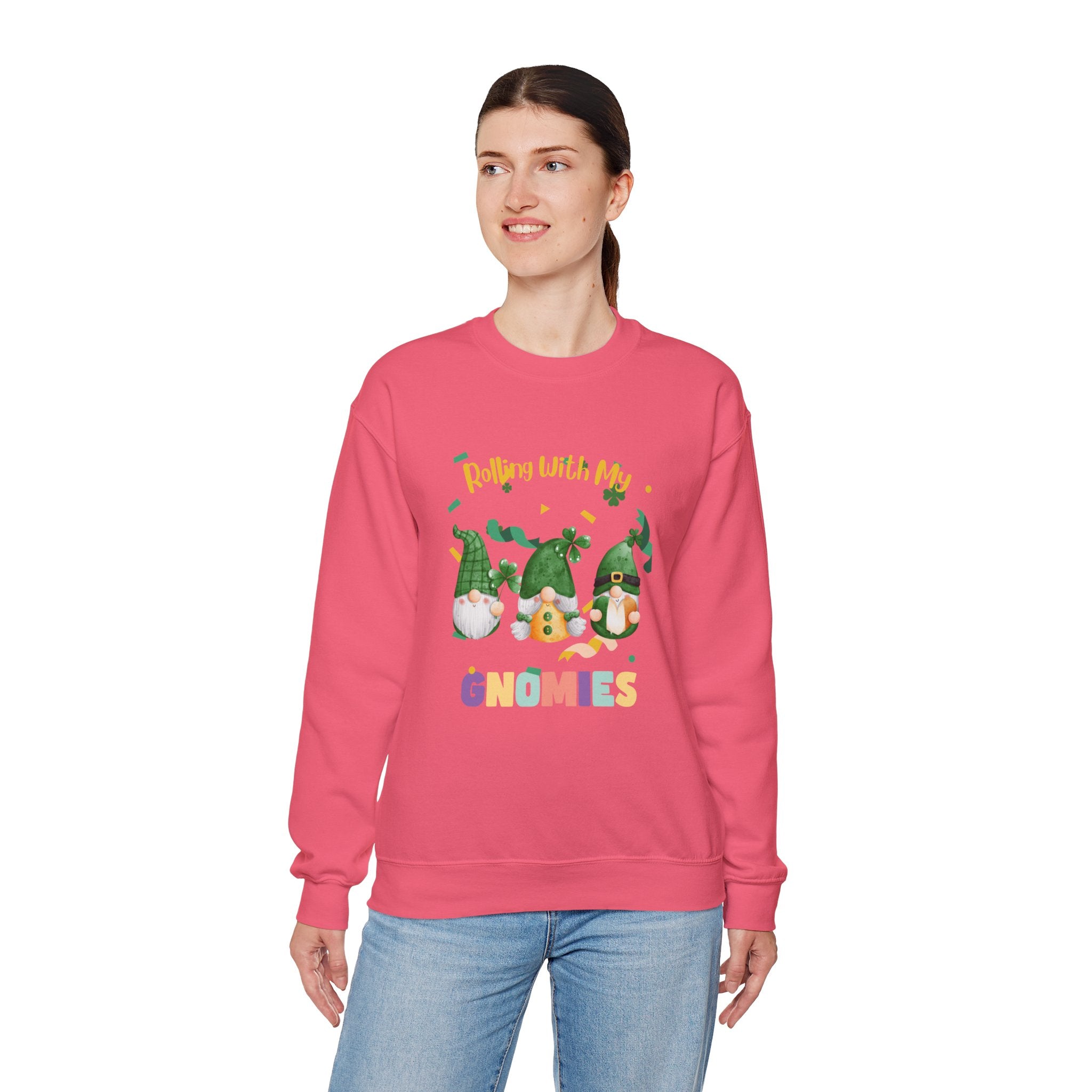 Rolling With My Gnomies Crewneck Sweatshirt - Unisex Heavy Blend™