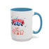 Wish U A Happy Labor Day Accent Coffee Mug (11, 15oz)