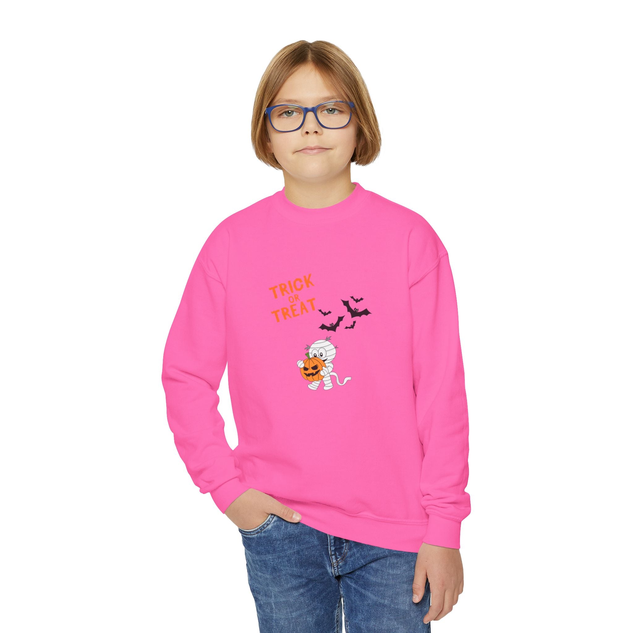 Merry Halloween Youth Crewneck Sweatshirt