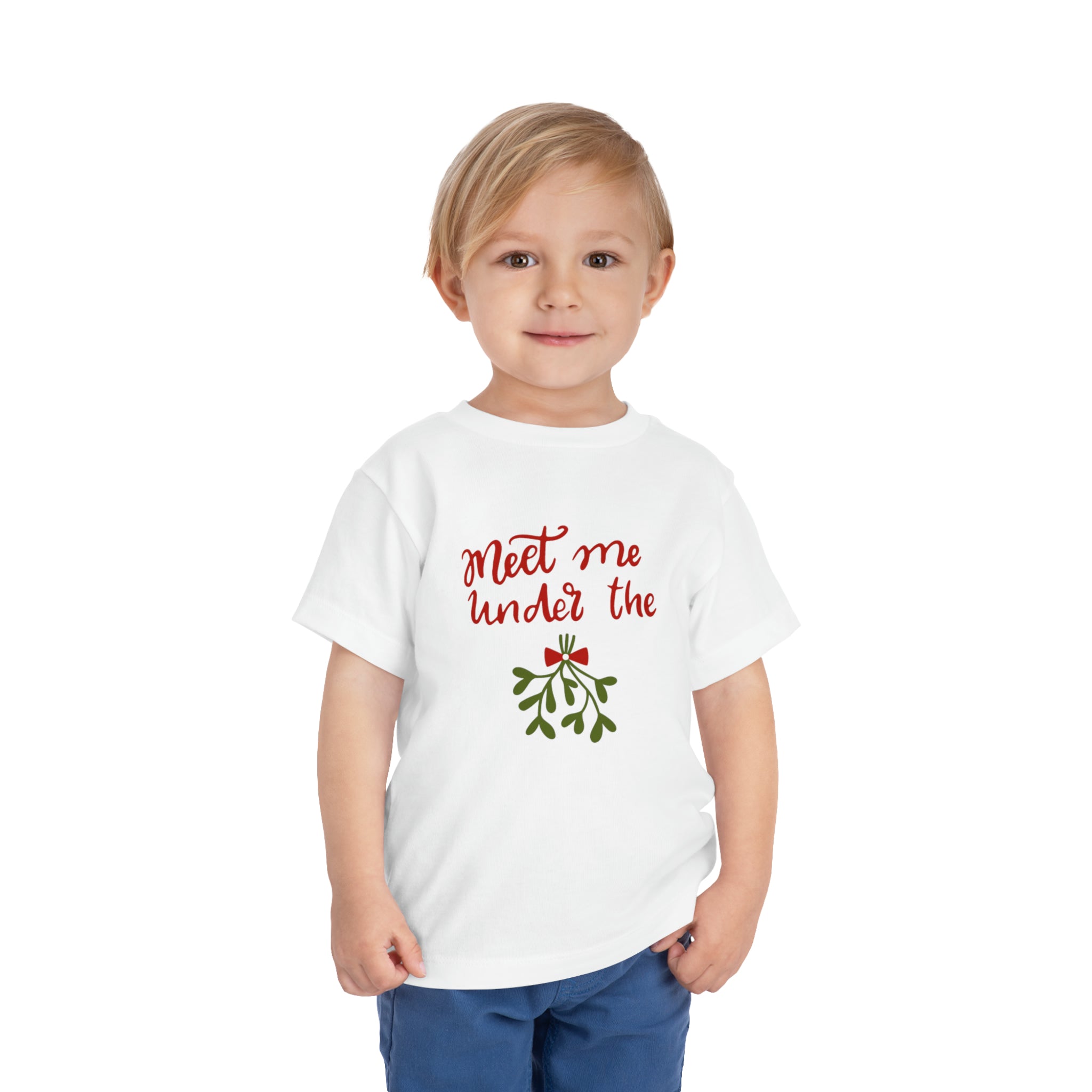Meet Me Under The Mistletoe Toddler Short Sleeve Tee