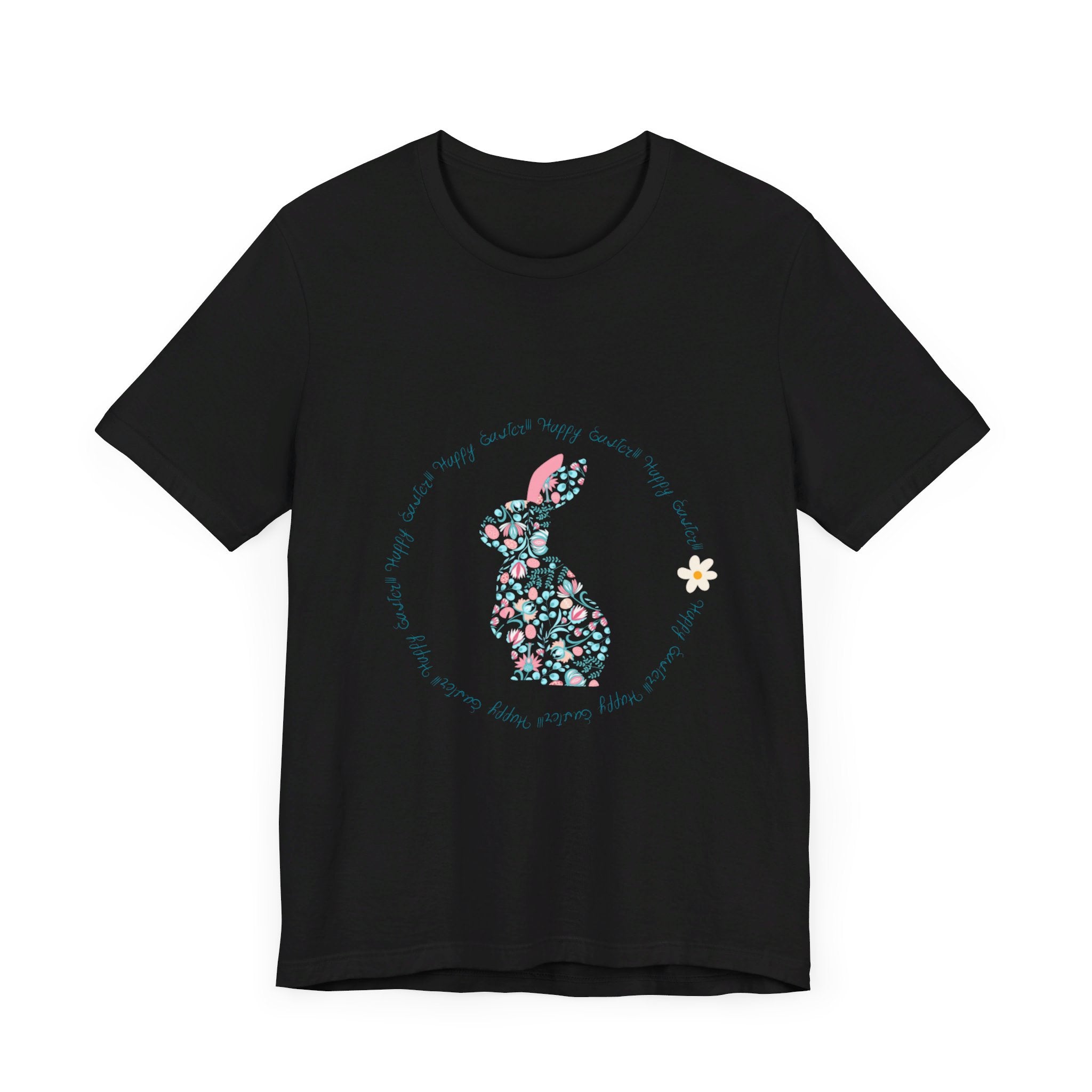 Happy Easter Rabbit Day Unisex Jersey Short Sleeve Tee