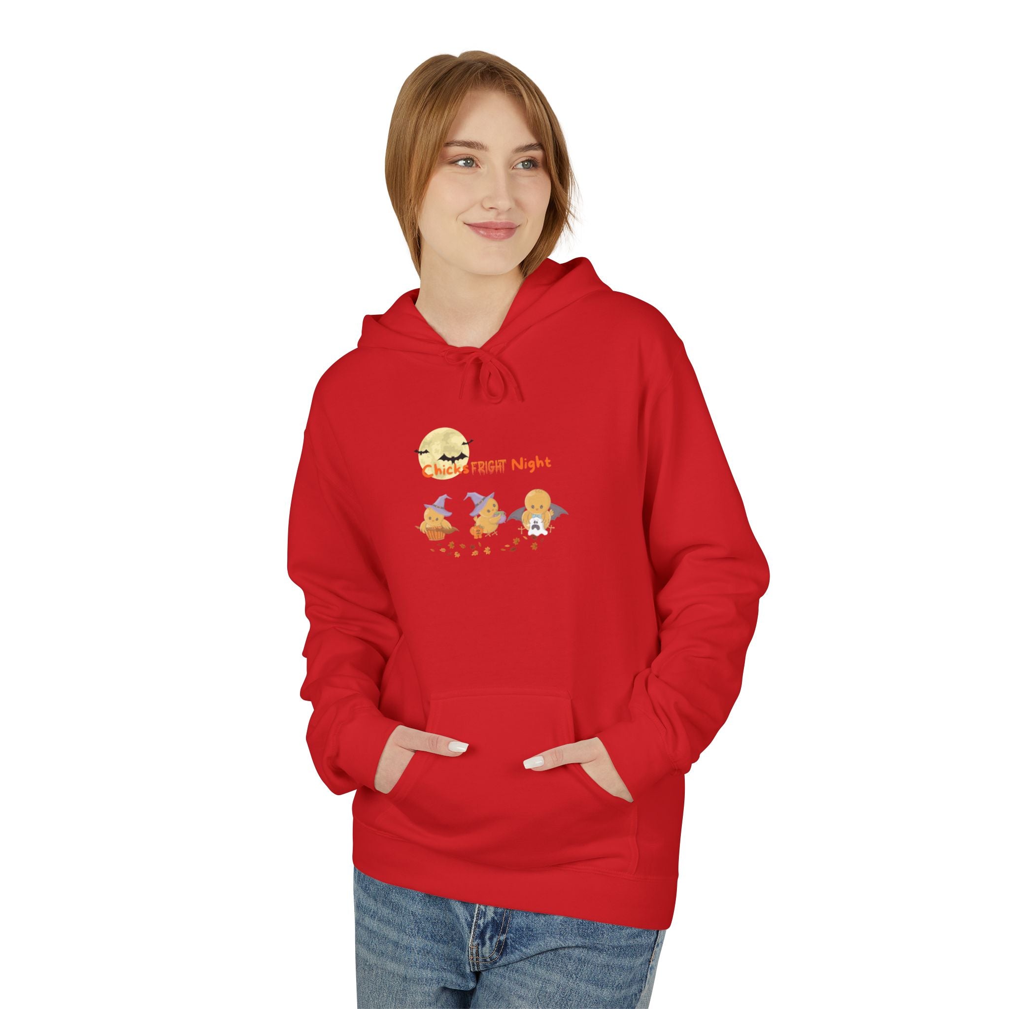 Chicks Fright Night Unisex Midweight Softstyle Fleece Hoodie